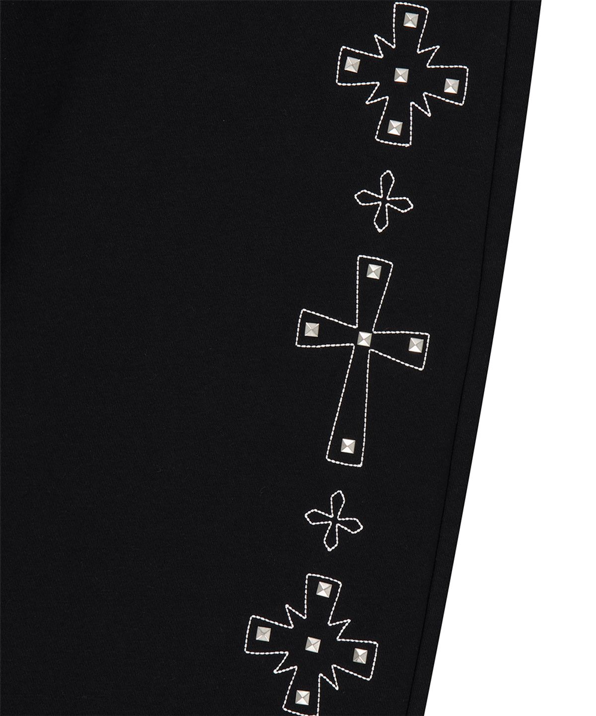 마하그리드(MAHAGRID) CROSS STUD SWEATPANT BLACK(MG2GSMPA09A)