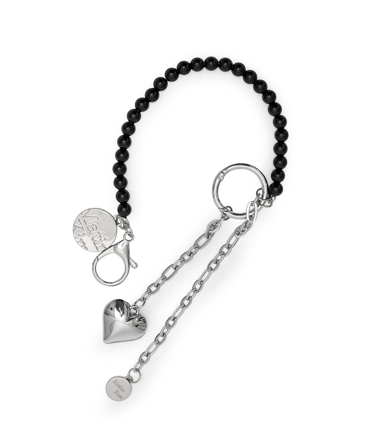 MUSINSA公式 | MATIN KIM MATIN HEART CHARM KEYRING IN BLACK
