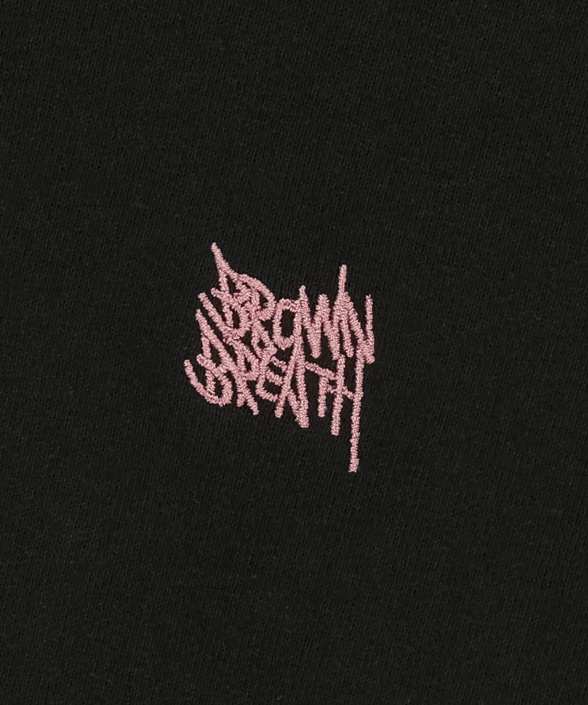 브라운브레스(BROWNBREATH) W TAG CROP HOODIE - BLACK