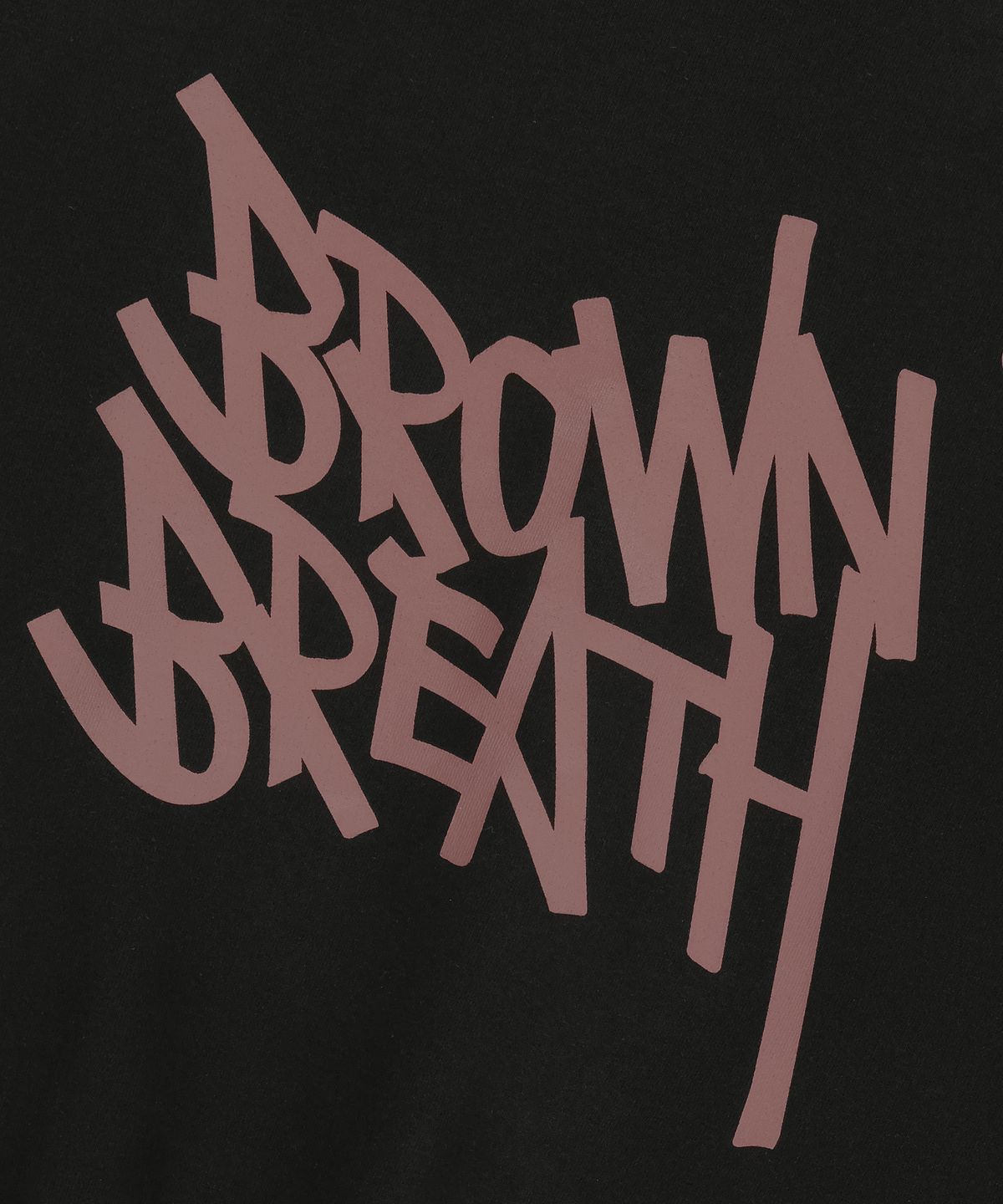 브라운브레스(BROWNBREATH) W TAG CROP HOODIE - BLACK