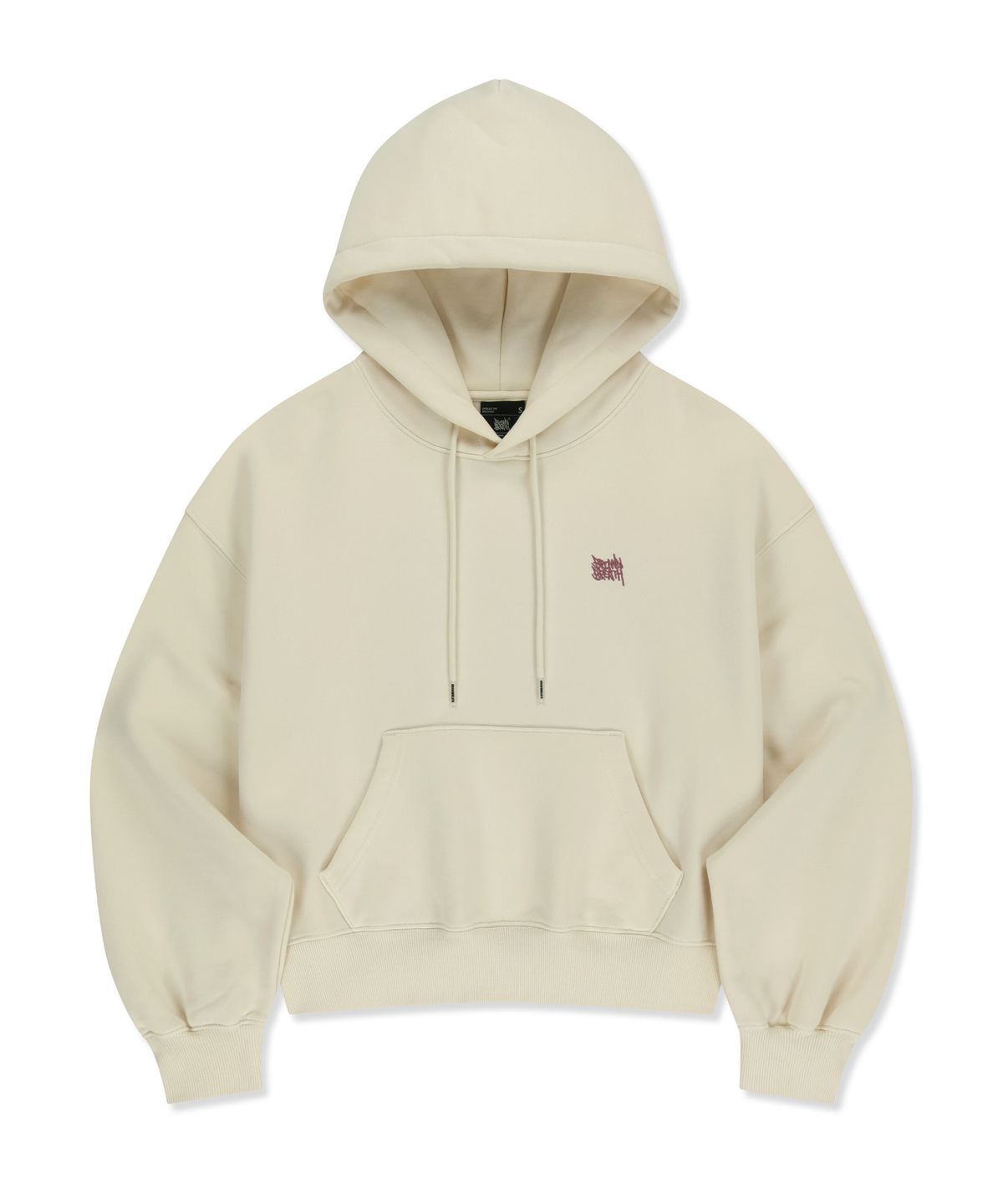 브라운브레스(BROWNBREATH) W TAG CROP HOODIE - IVORY