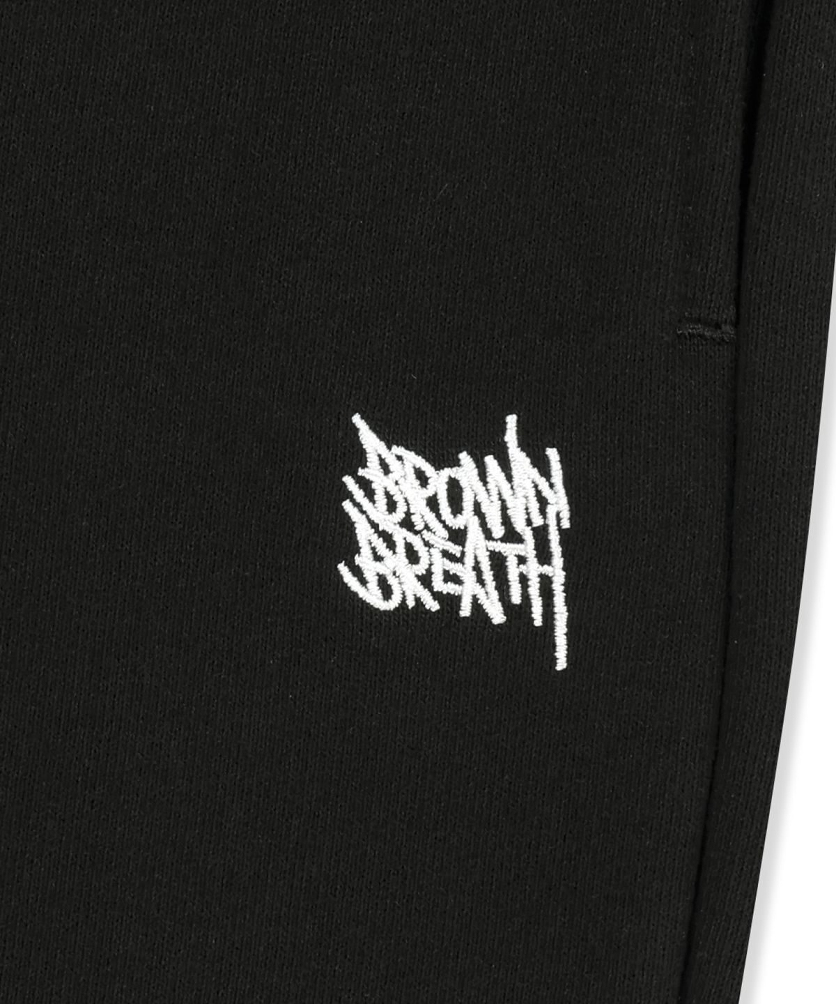 브라운브레스(BROWNBREATH) OG TAG WIDE SWEAT PANTS - BLACK