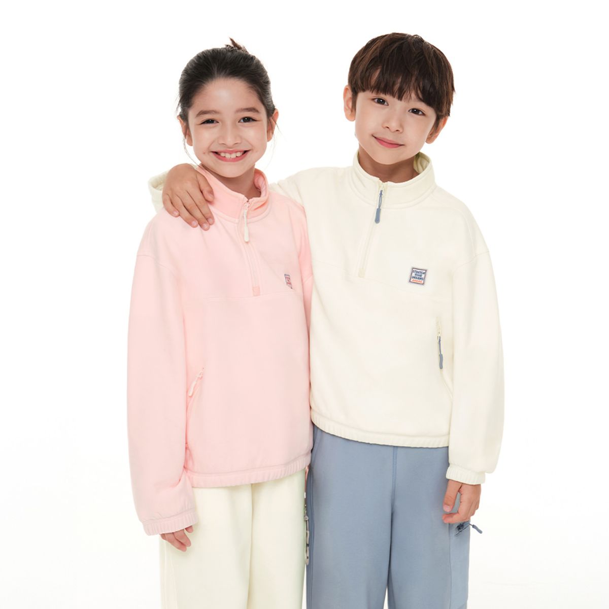 안다르 키즈(ANDAR KIDS) 키즈 소프트 플리스 반집업