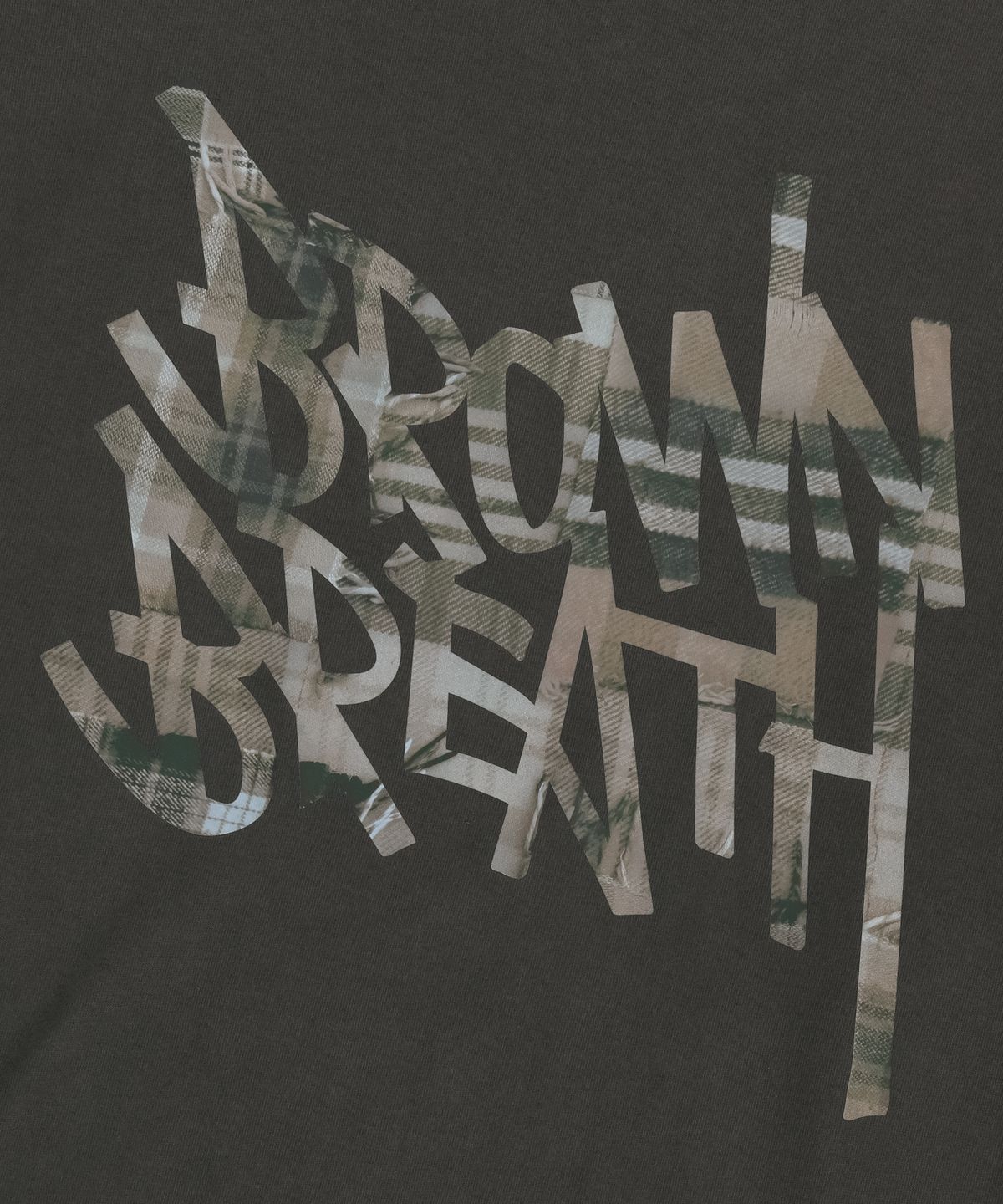 브라운브레스(BROWNBREATH) PATCHWORK CHECK TAG LONGSLEEVE - BROWN