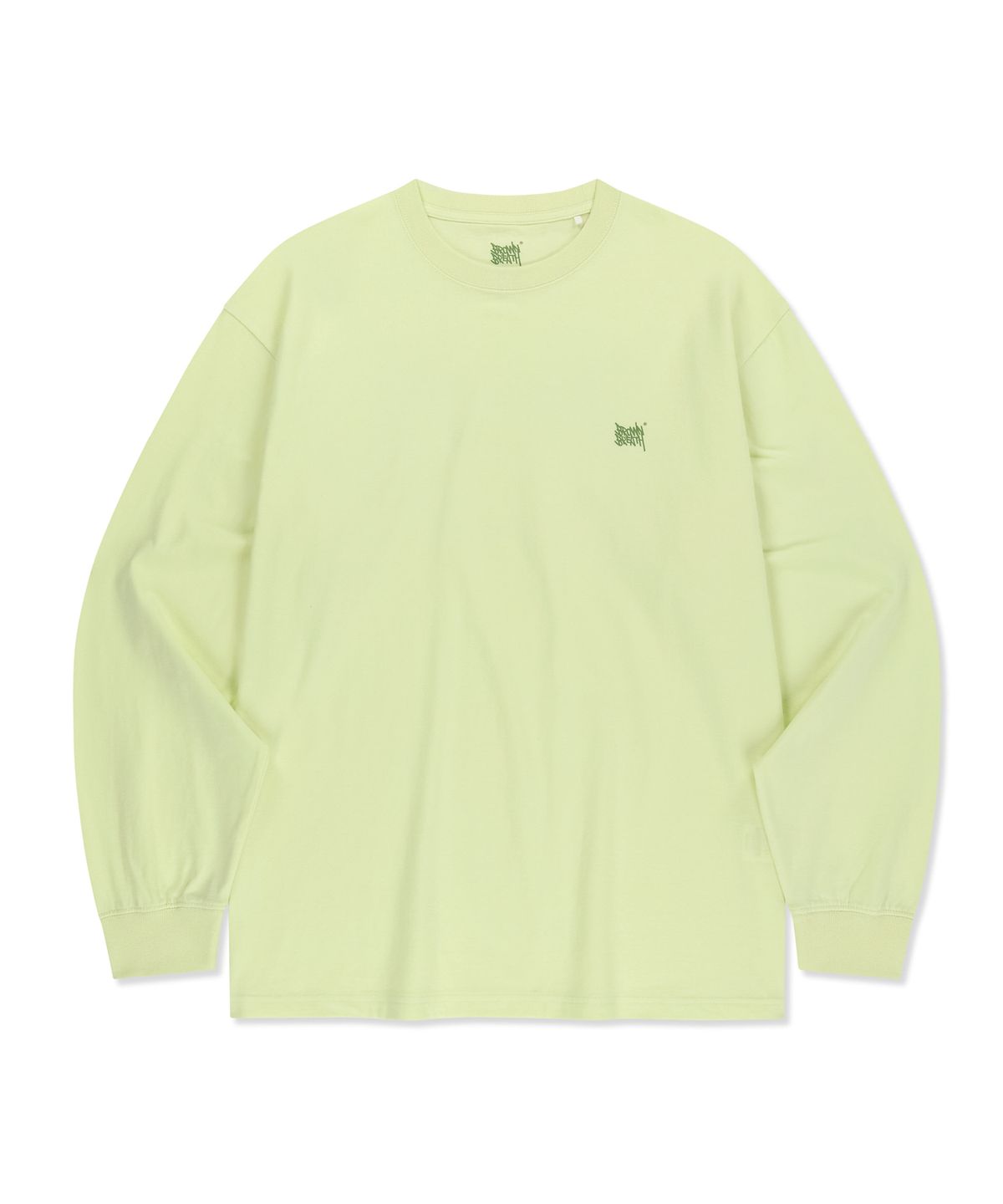 브라운브레스(BROWNBREATH) PATCHWORK CHECK TAG LONGSLEEVE - LIME