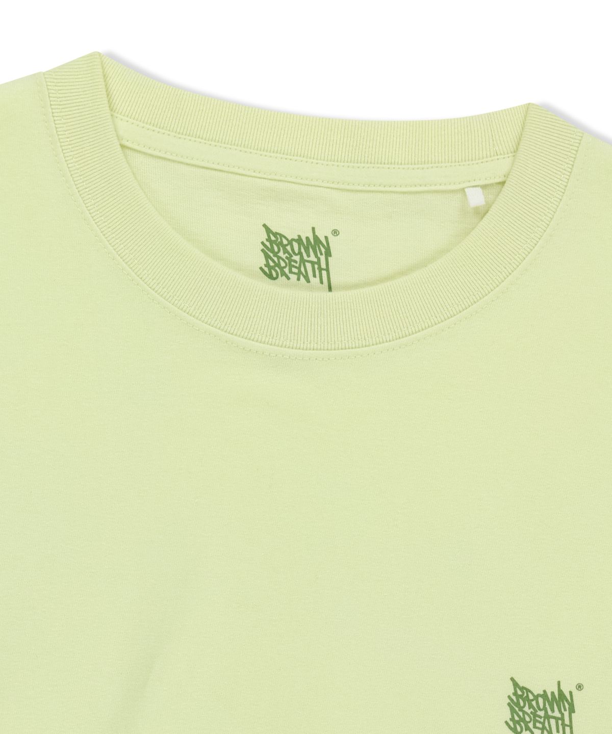 브라운브레스(BROWNBREATH) PATCHWORK CHECK TAG LONGSLEEVE - LIME