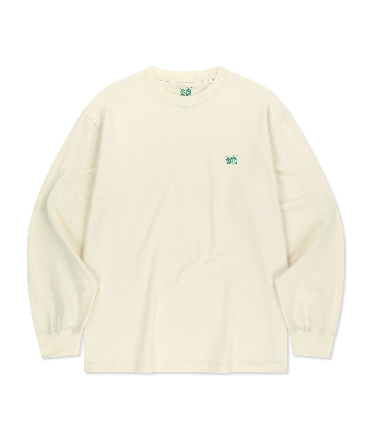 브라운브레스(BROWNBREATH) PATCHWORK CHECK TAG LONGSLEEVE - CREAM
