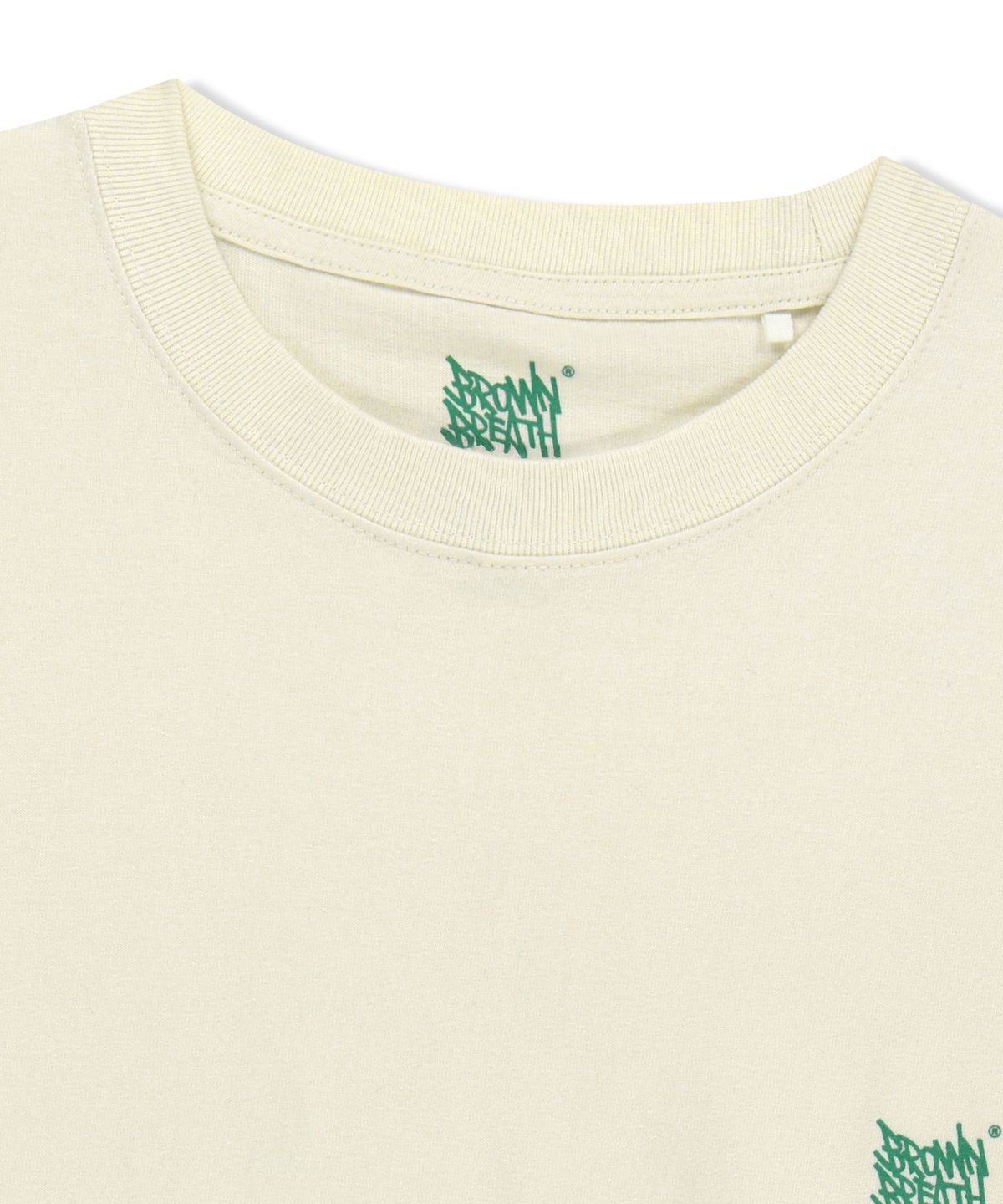 브라운브레스(BROWNBREATH) PATCHWORK CHECK TAG LONGSLEEVE - CREAM