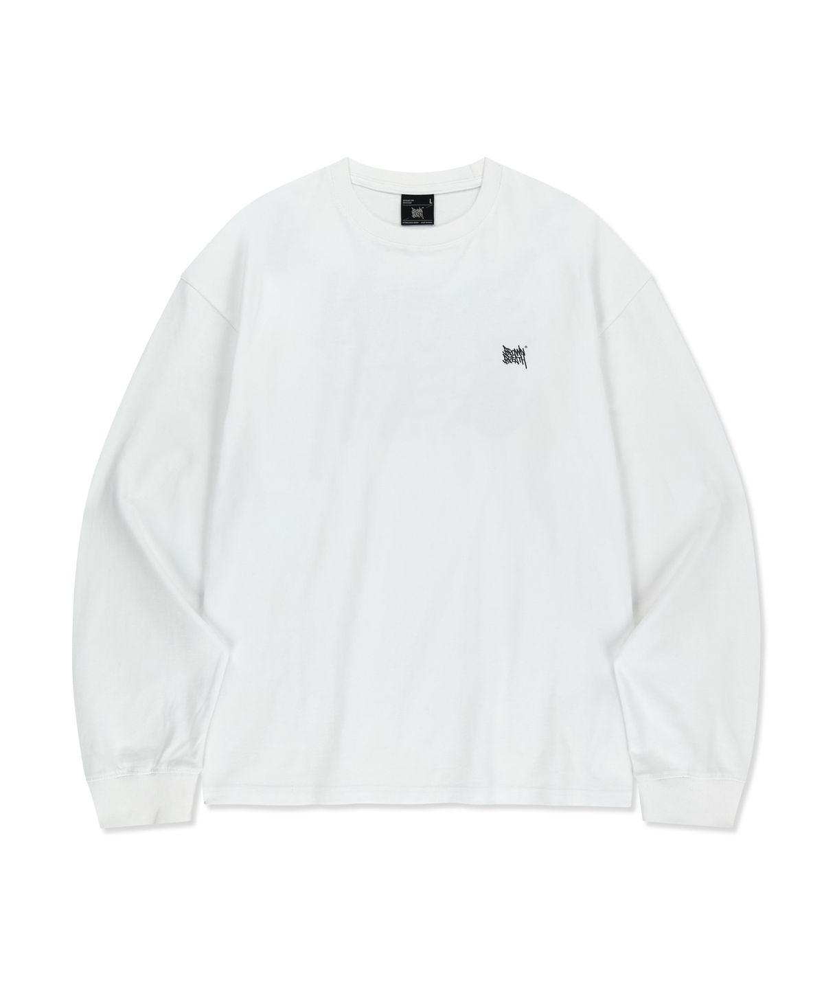 브라운브레스(BROWNBREATH) PAISLEY TAG LONGSLEEVE - WHITE