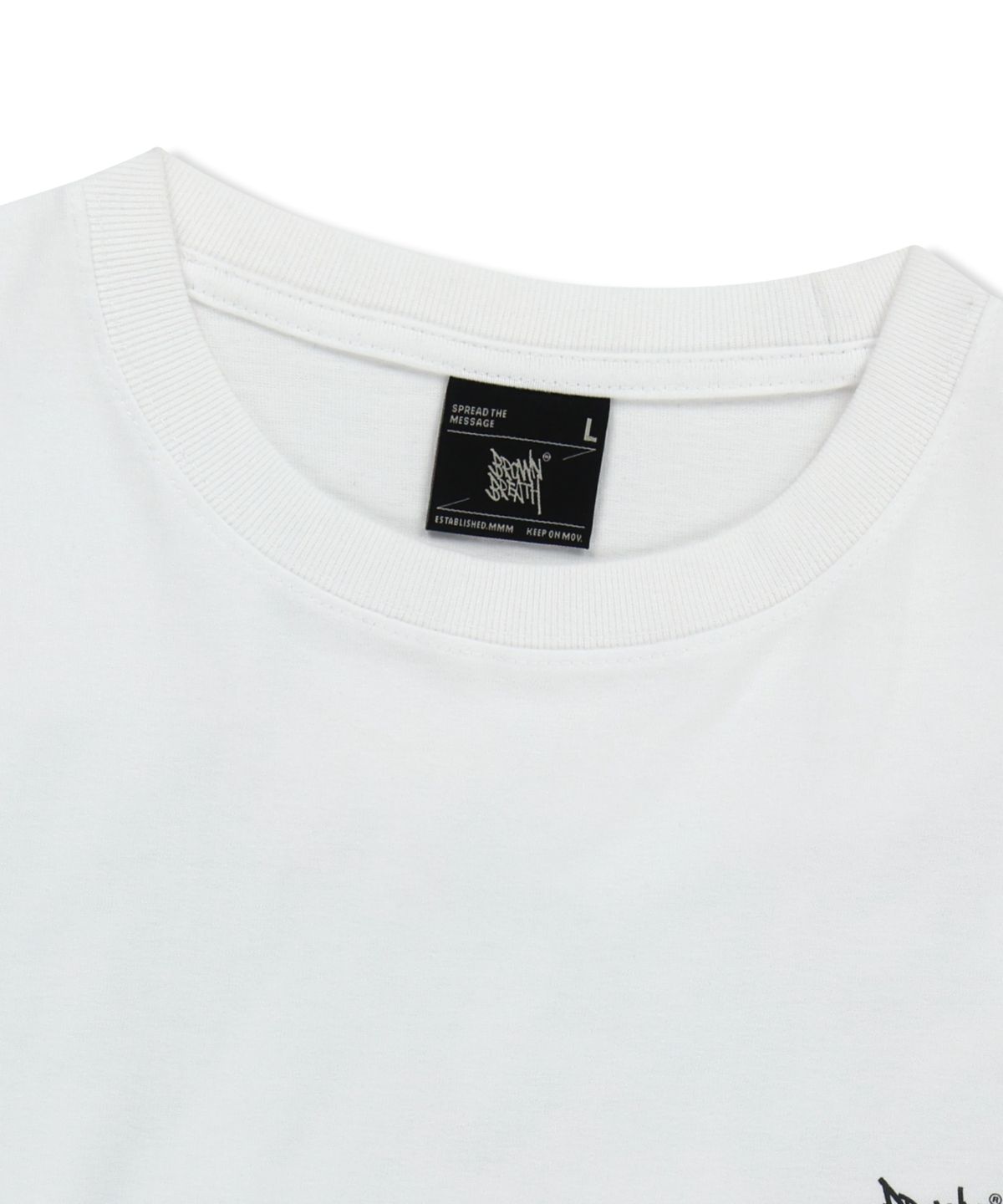 브라운브레스(BROWNBREATH) PAISLEY TAG LONGSLEEVE - WHITE