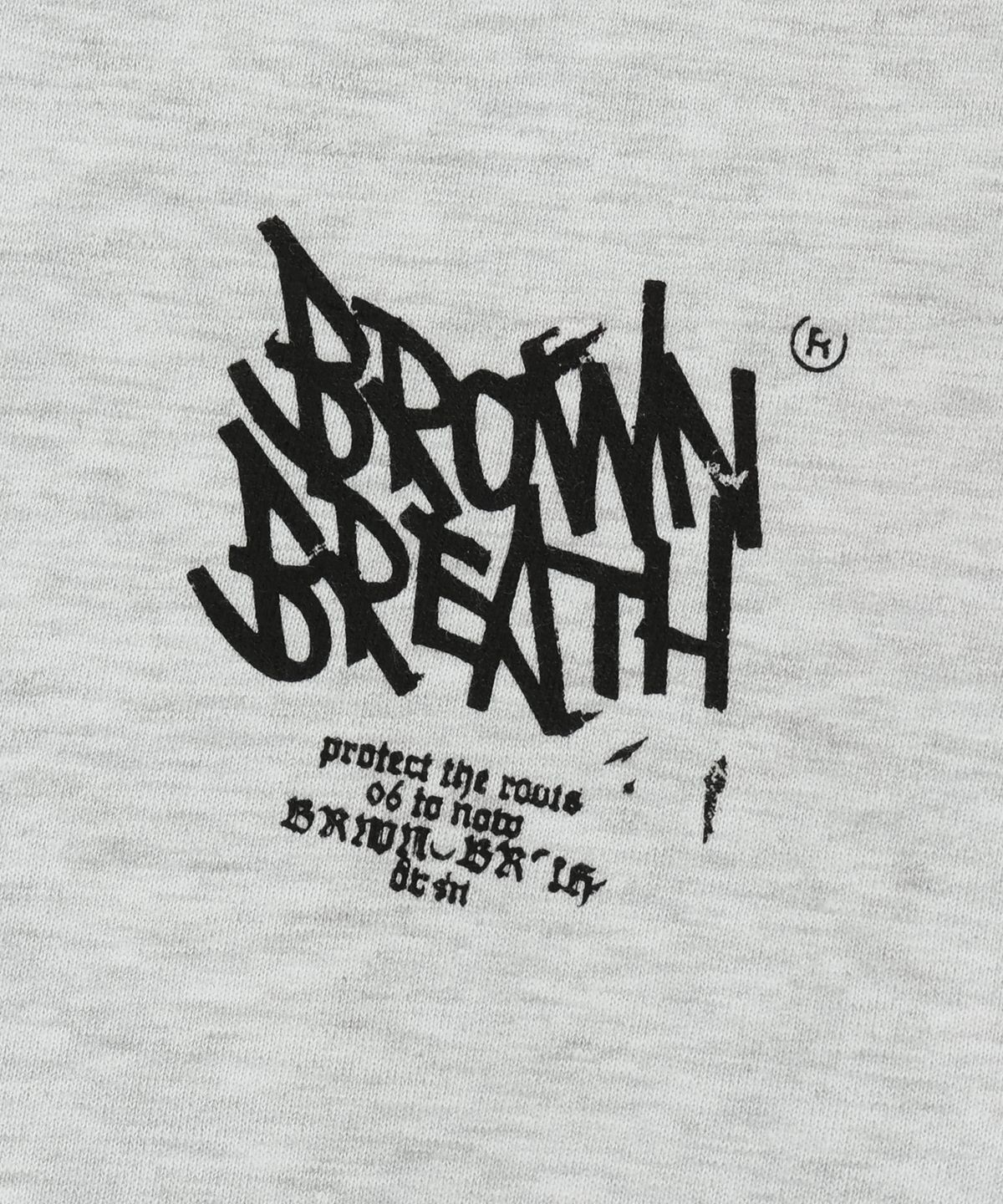 브라운브레스(BROWNBREATH) CRACKED TAG CREWNECK - ASH