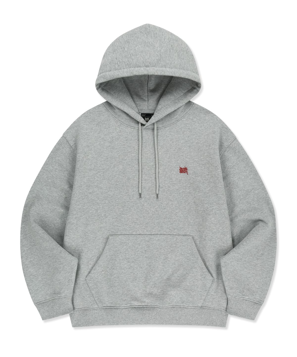브라운브레스(BROWNBREATH) TAG HOODIE - MELANGE GREY