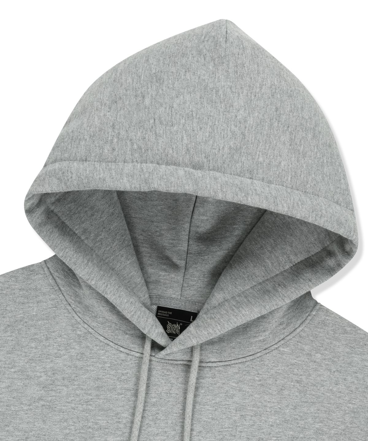 브라운브레스(BROWNBREATH) TAG HOODIE - MELANGE GREY