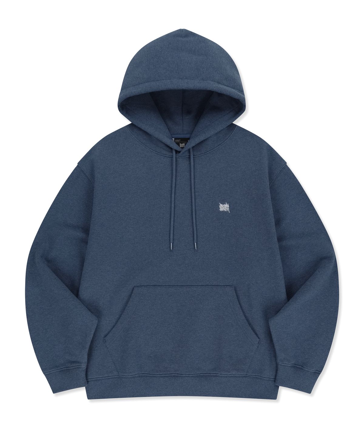 브라운브레스(BROWNBREATH) TAG HOODIE - MELANGE BLUE