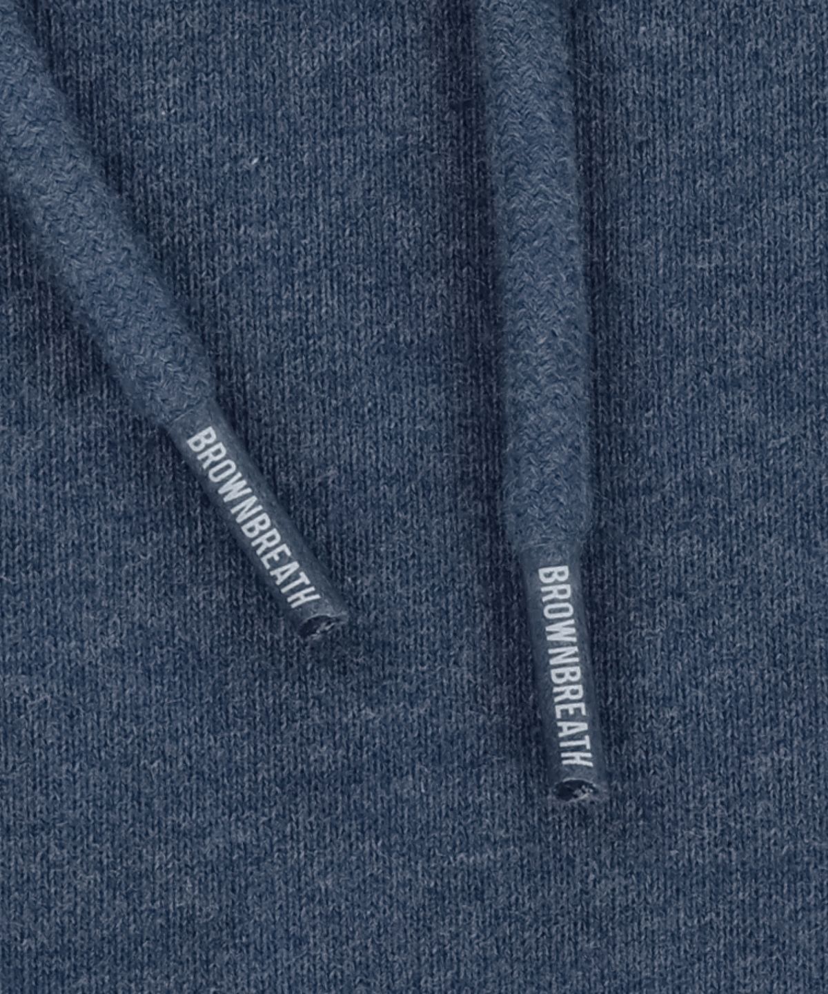 브라운브레스(BROWNBREATH) TAG HOODIE - MELANGE BLUE