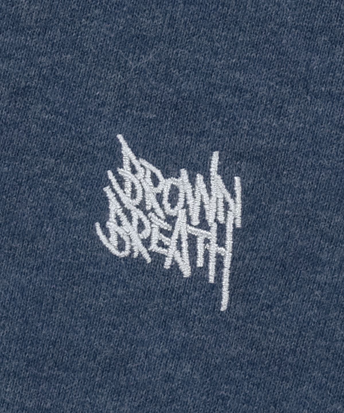 브라운브레스(BROWNBREATH) TAG HOODIE - MELANGE BLUE