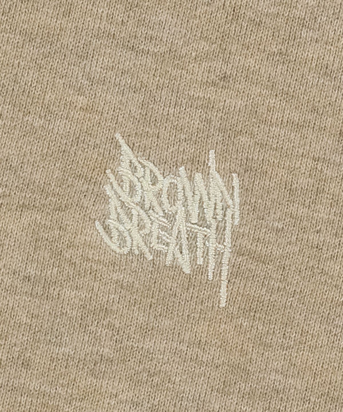 브라운브레스(BROWNBREATH) TAG HOODIE - MELANGE BEIGE