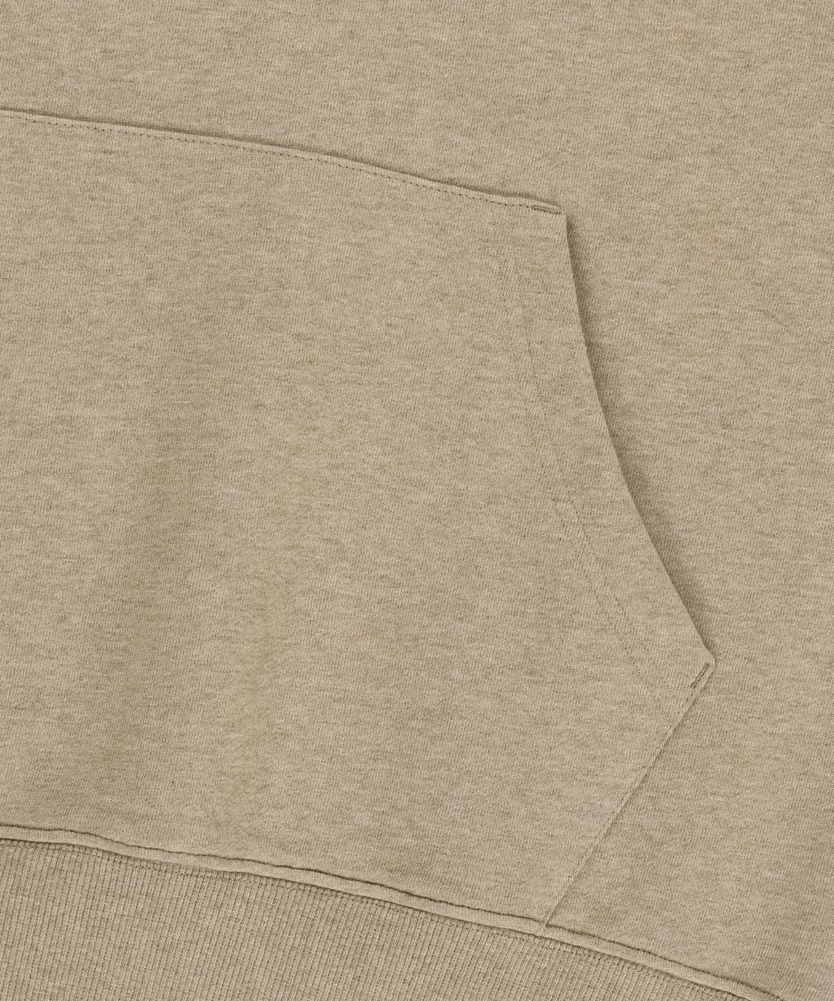 브라운브레스(BROWNBREATH) TAG HOODIE - MELANGE BEIGE