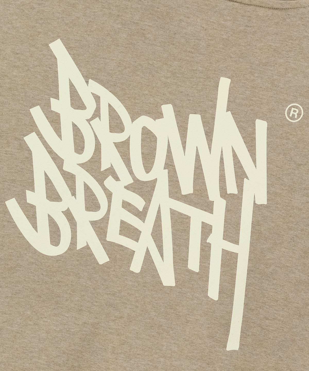브라운브레스(BROWNBREATH) TAG HOODIE - MELANGE BEIGE