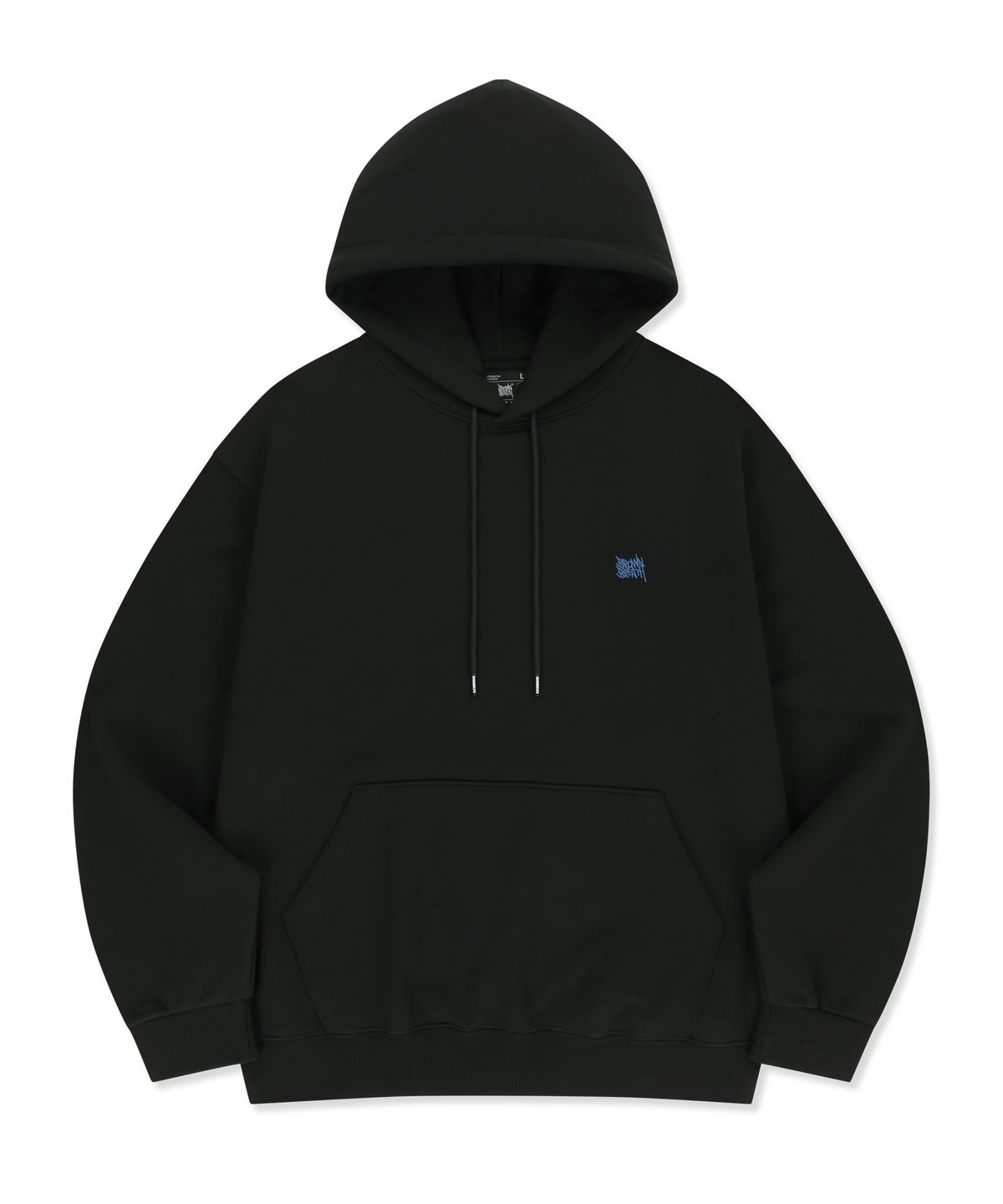 브라운브레스(BROWNBREATH) PATCHWORK TAG HOODIE - BLACK