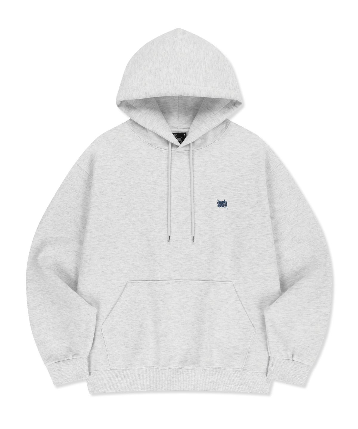 브라운브레스(BROWNBREATH) PATCHWORK TAG HOODIE - ASH