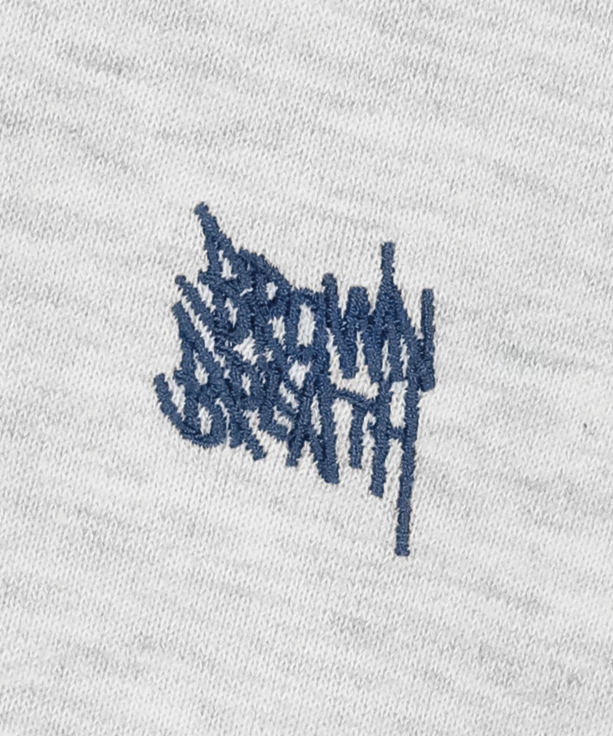브라운브레스(BROWNBREATH) PATCHWORK TAG HOODIE - ASH