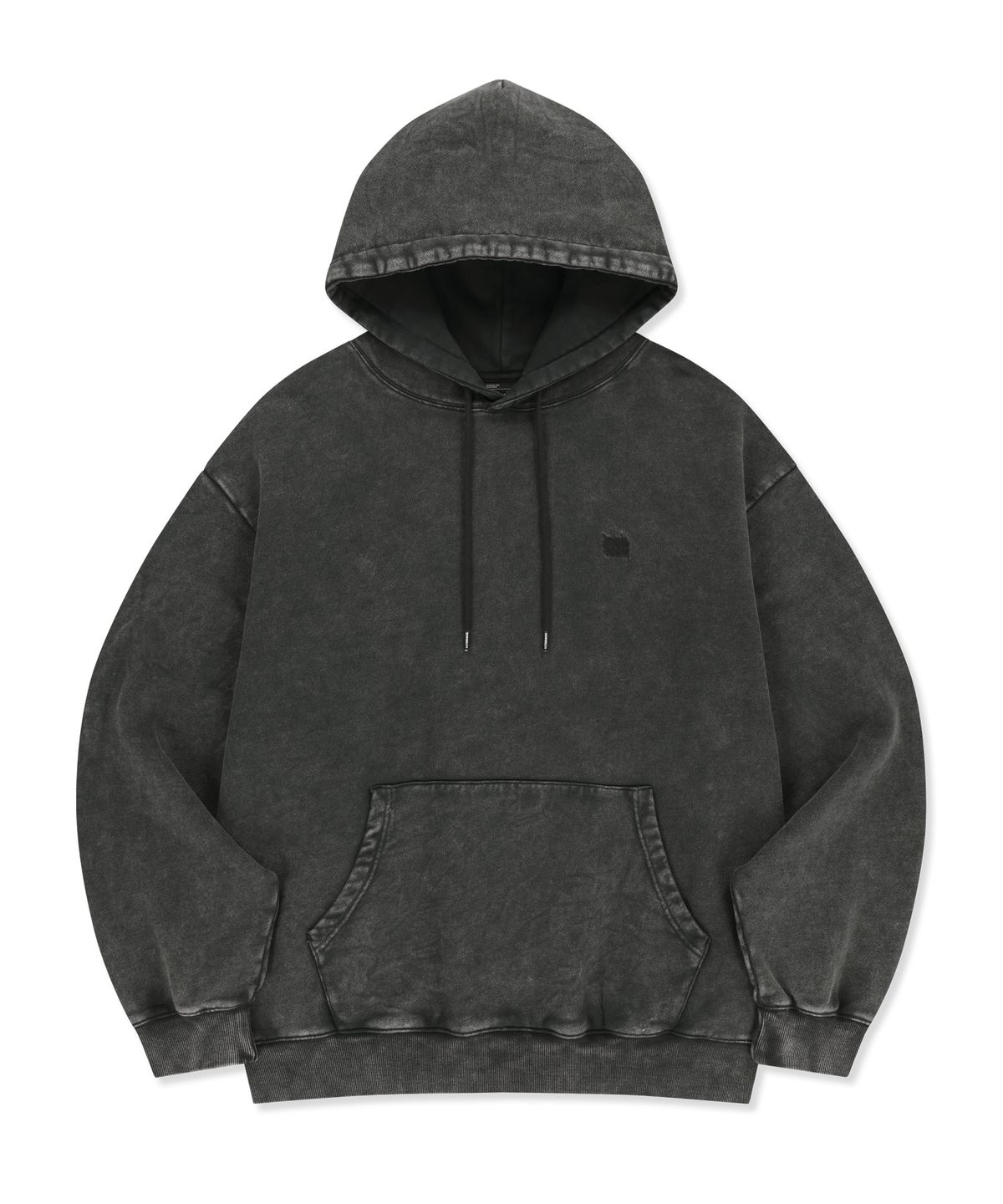 브라운브레스(BROWNBREATH) WASHED TAG HOODIE - CHARCOAL
