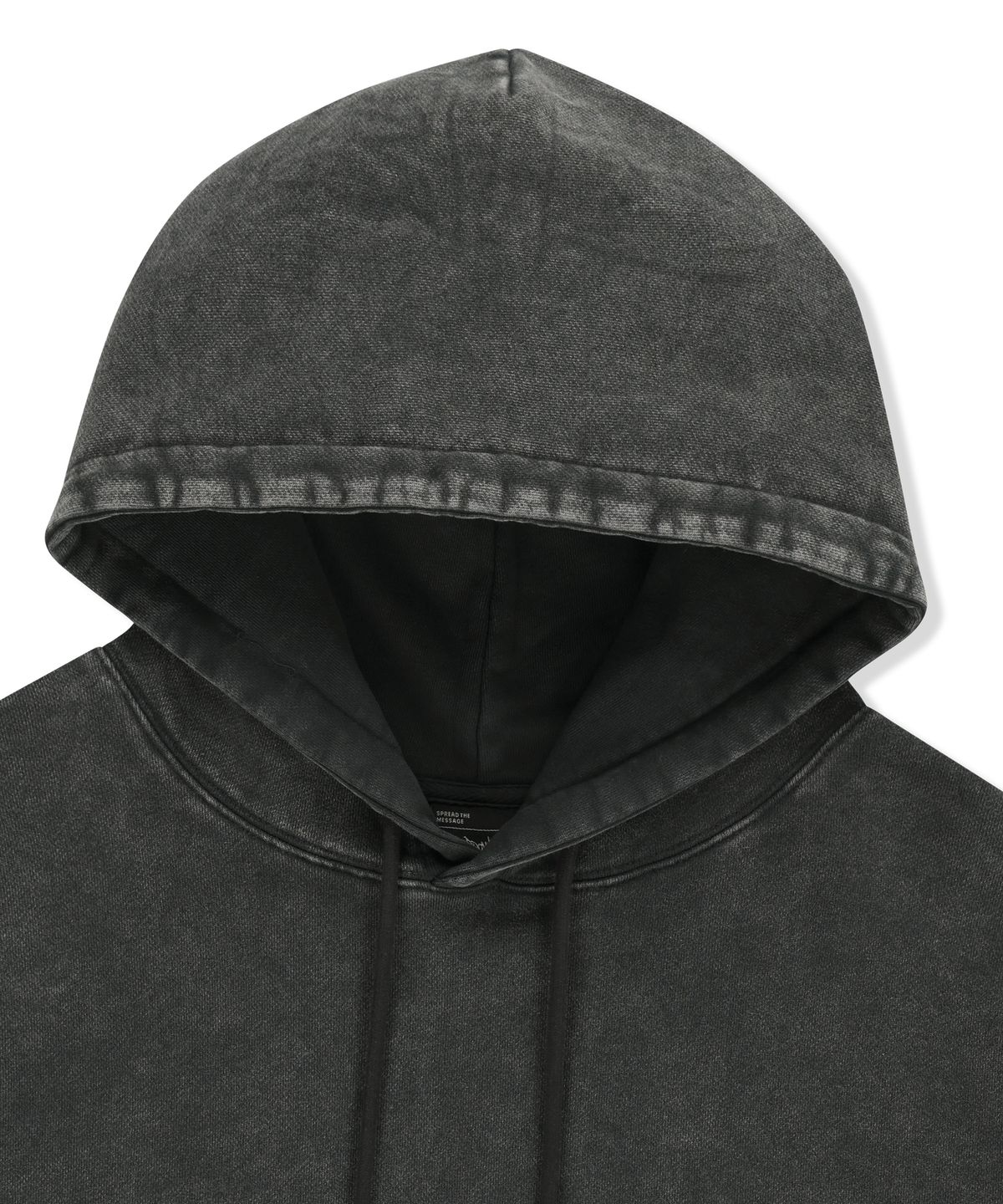 브라운브레스(BROWNBREATH) WASHED TAG HOODIE - CHARCOAL