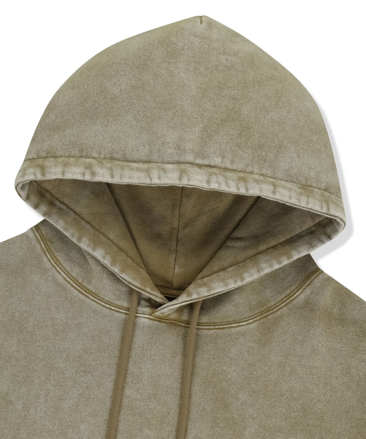 브라운브레스(BROWNBREATH) WASHED TAG HOODIE - BEIGE
