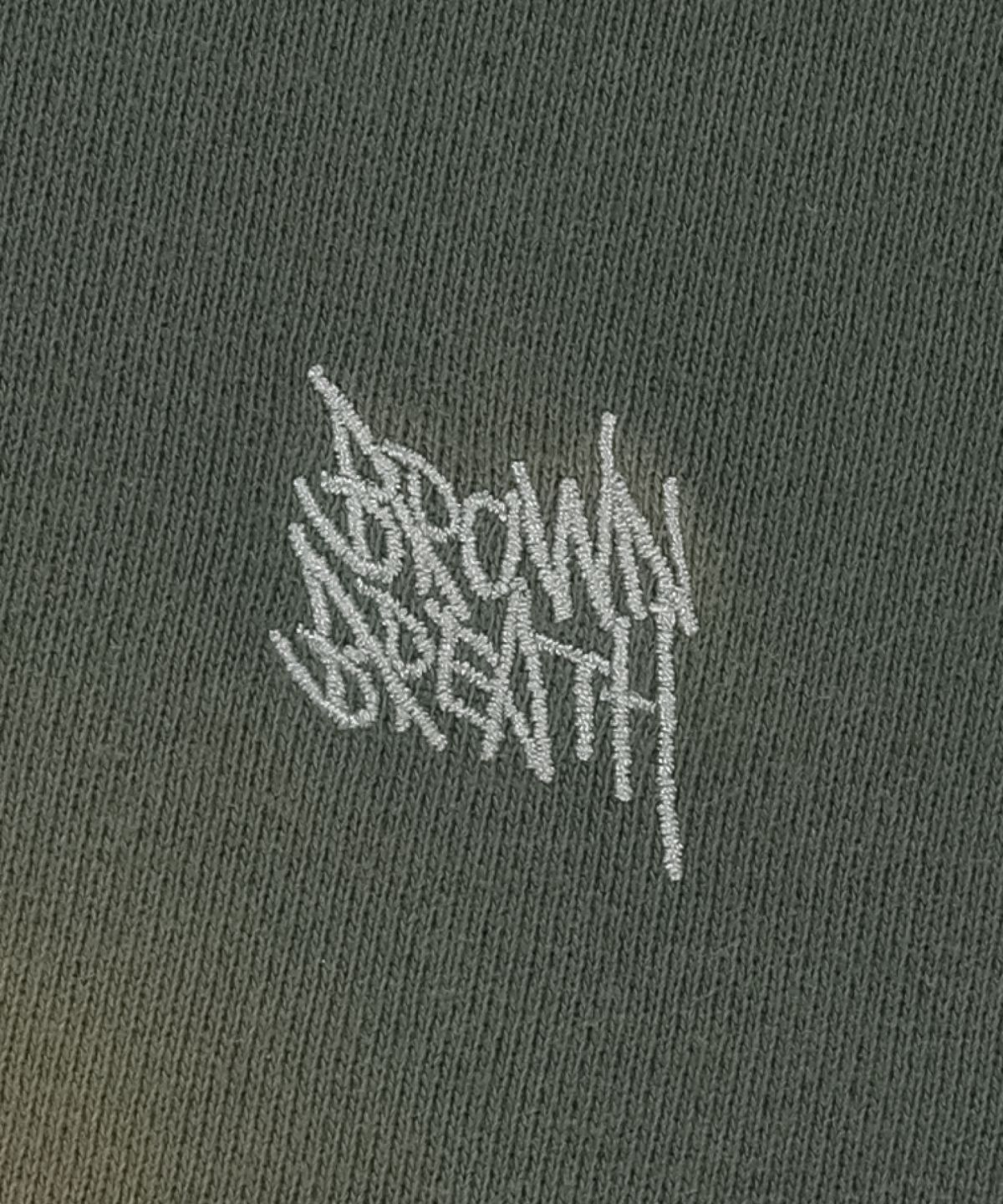 브라운브레스(BROWNBREATH) SPRAYED TAG HOOD ZIP UP - KHAKI