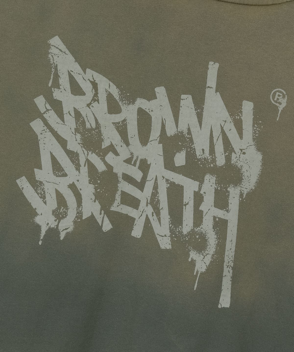 브라운브레스(BROWNBREATH) SPRAYED TAG HOOD ZIP UP - KHAKI