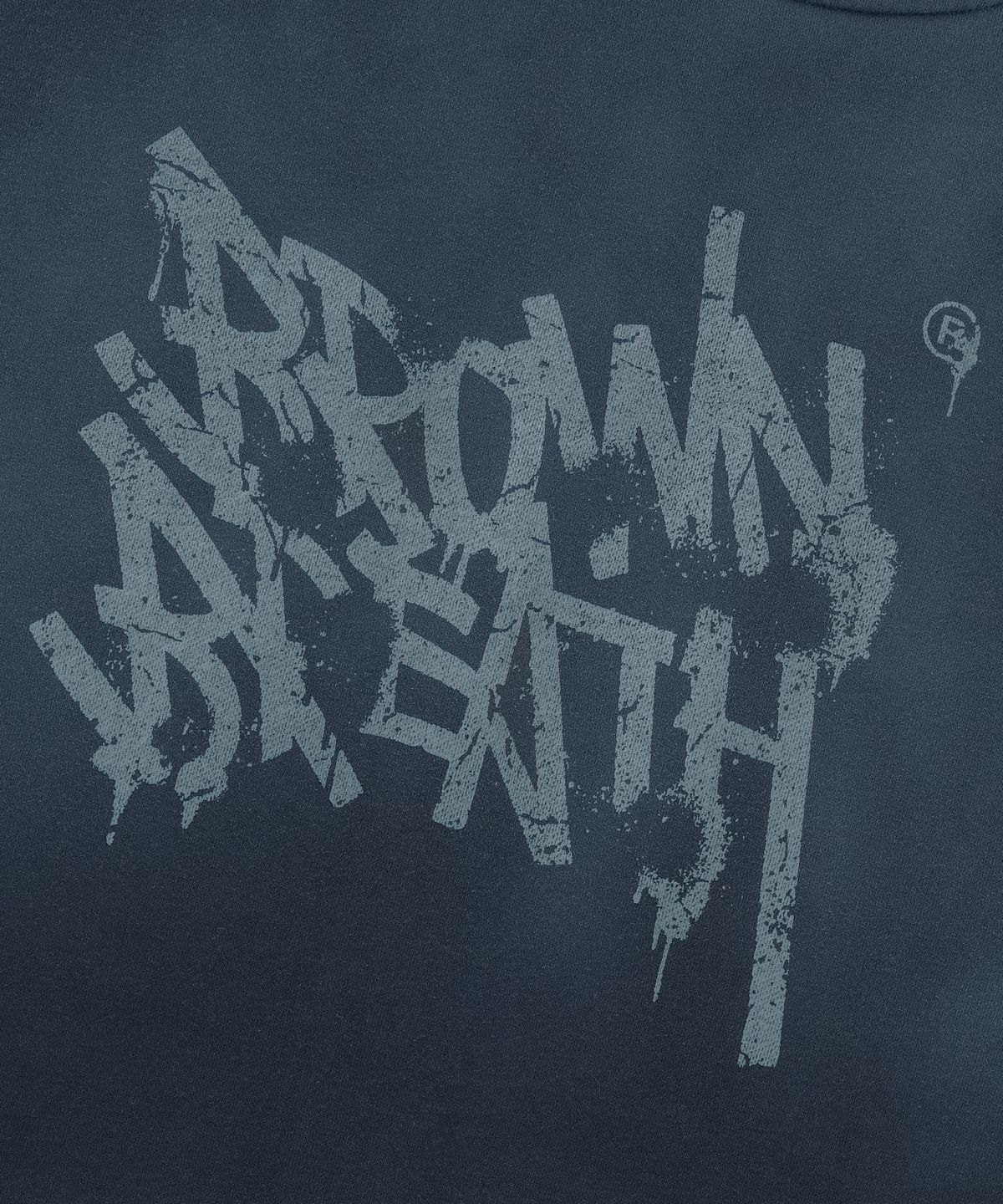 브라운브레스(BROWNBREATH) SPRAYED TAG HOOD ZIP UP - BLUE