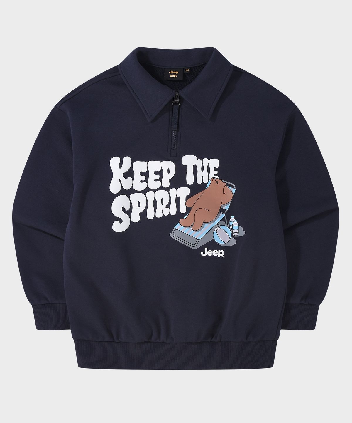 지프키즈(JEEPKIDS) 베어 카라 반집업 맨투맨(KR5TSU853NA)