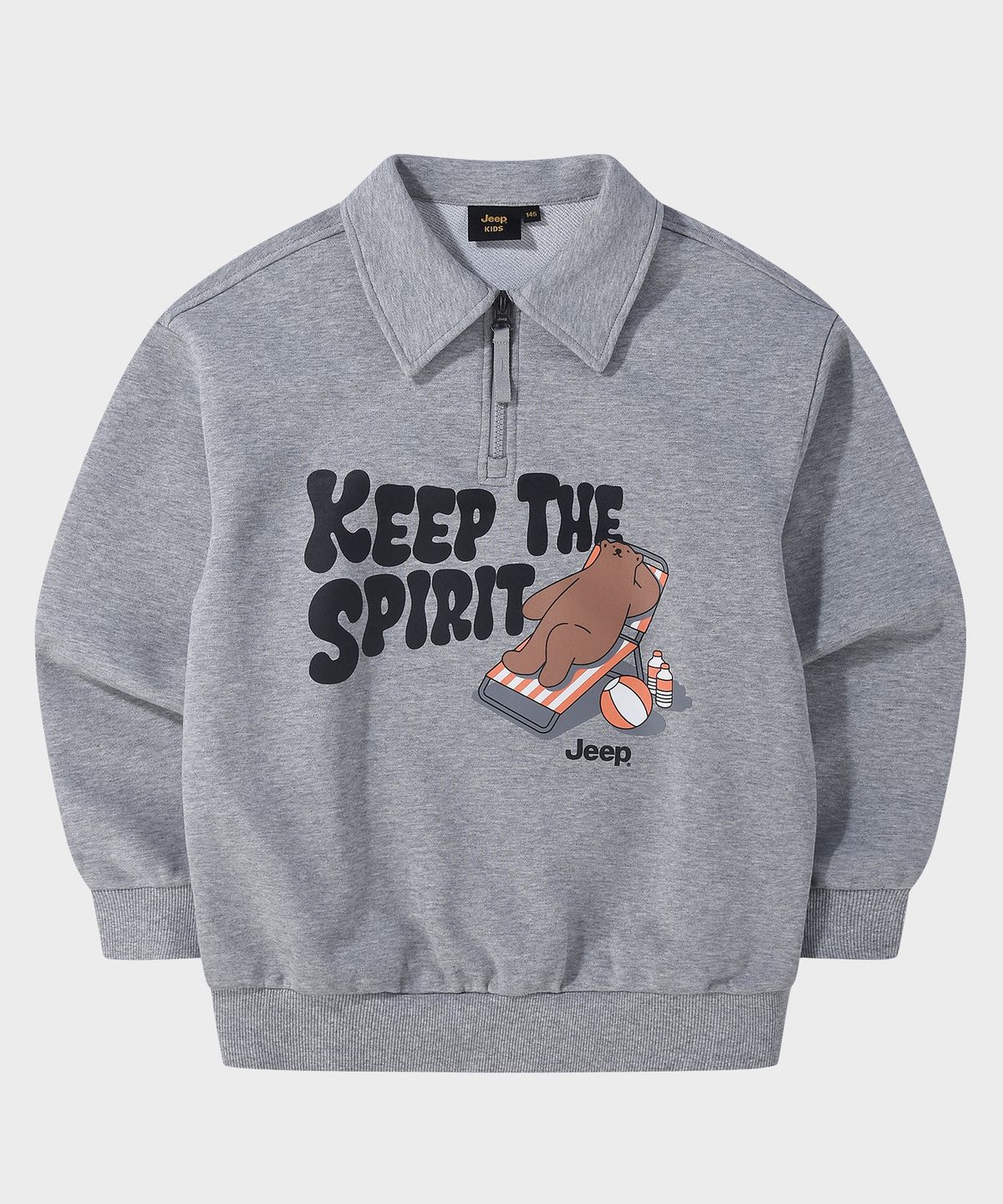 지프키즈(JEEPKIDS) 베어 카라 반집업 맨투맨(KR5TSU853MG)