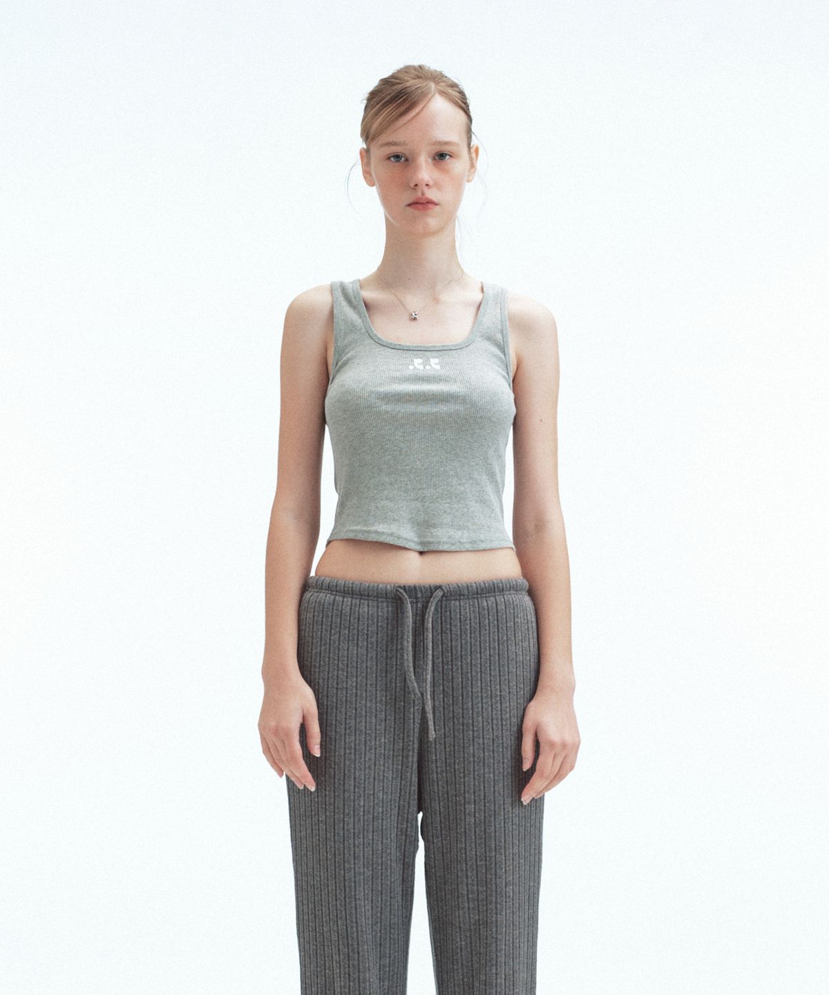 레스트앤레크레이션(REST&RECREATION) SHORT TANK TOP - GREY
