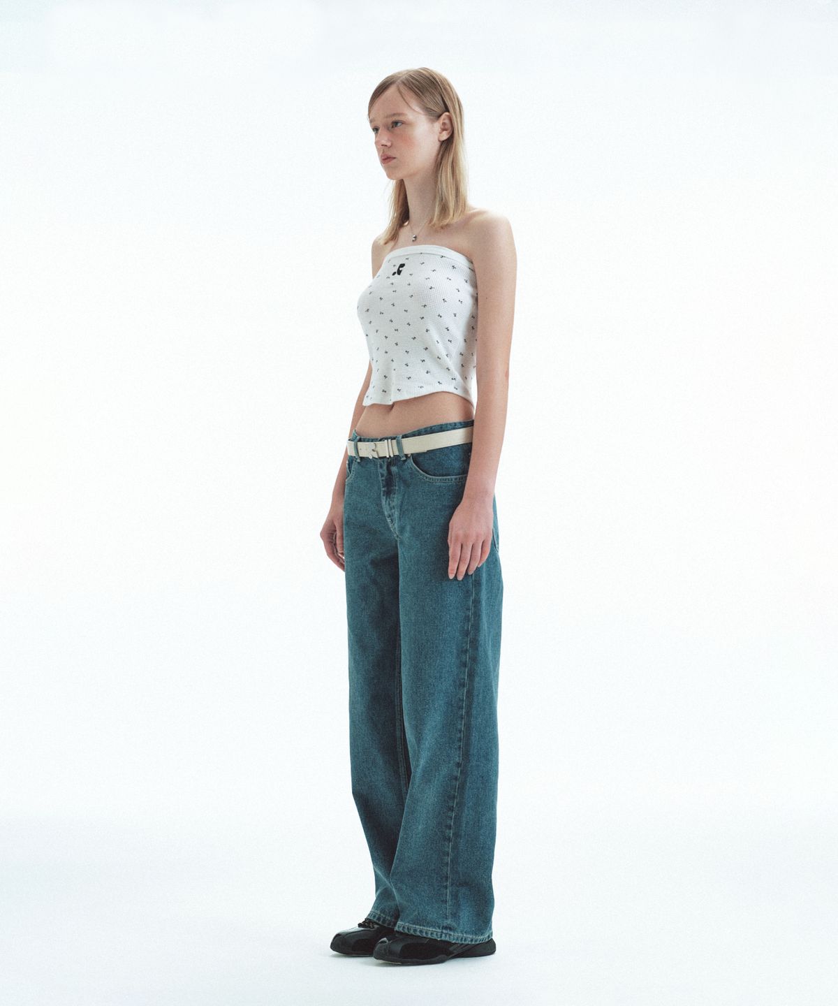레스트앤레크레이션(REST&RECREATION) RR PATTERN TUBE TOP - IVORY