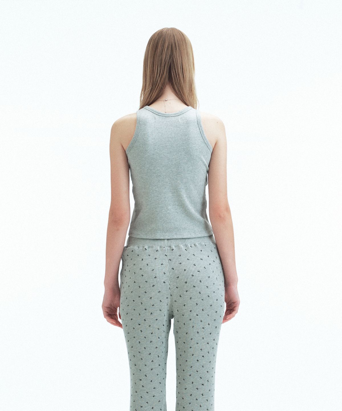 레스트앤레크레이션(REST&RECREATION) WAFFLE SLEEVELESS - GREY