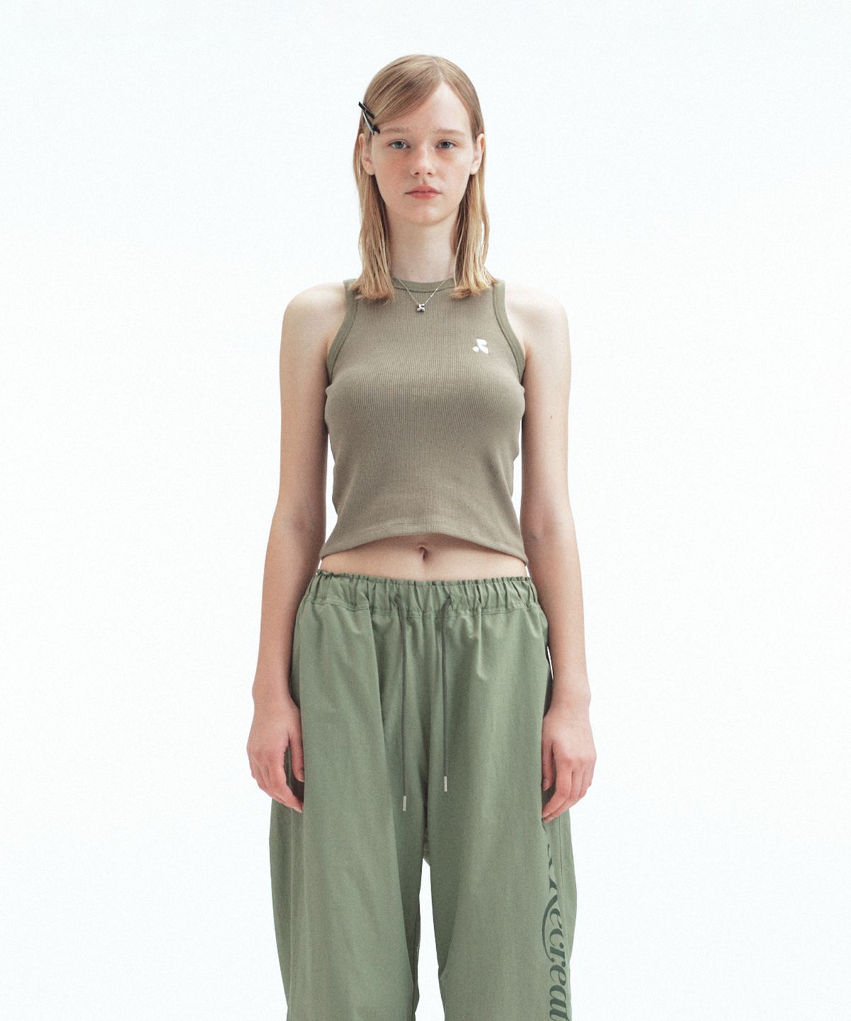 레스트앤레크레이션(REST&RECREATION) WAFFLE SLEEVELESS - KHAKI