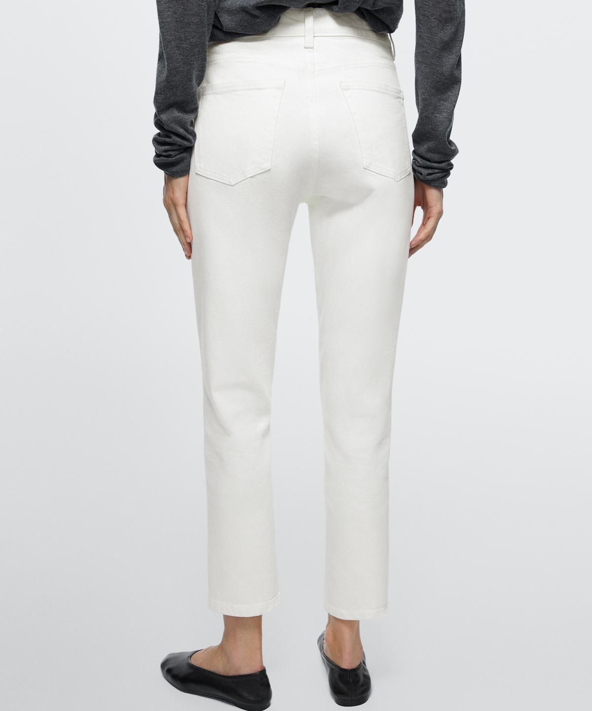 마시모두띠(MASSIMO DUTTI) 슬림핏 미드웨이스트 크롭 진