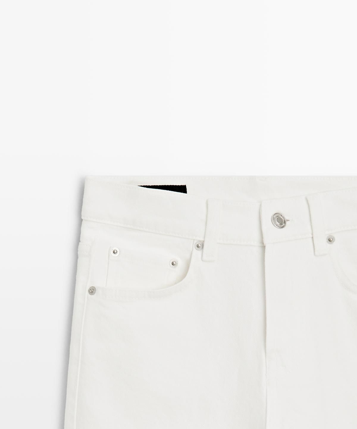 마시모두띠(MASSIMO DUTTI) 슬림핏 미드웨이스트 크롭 진