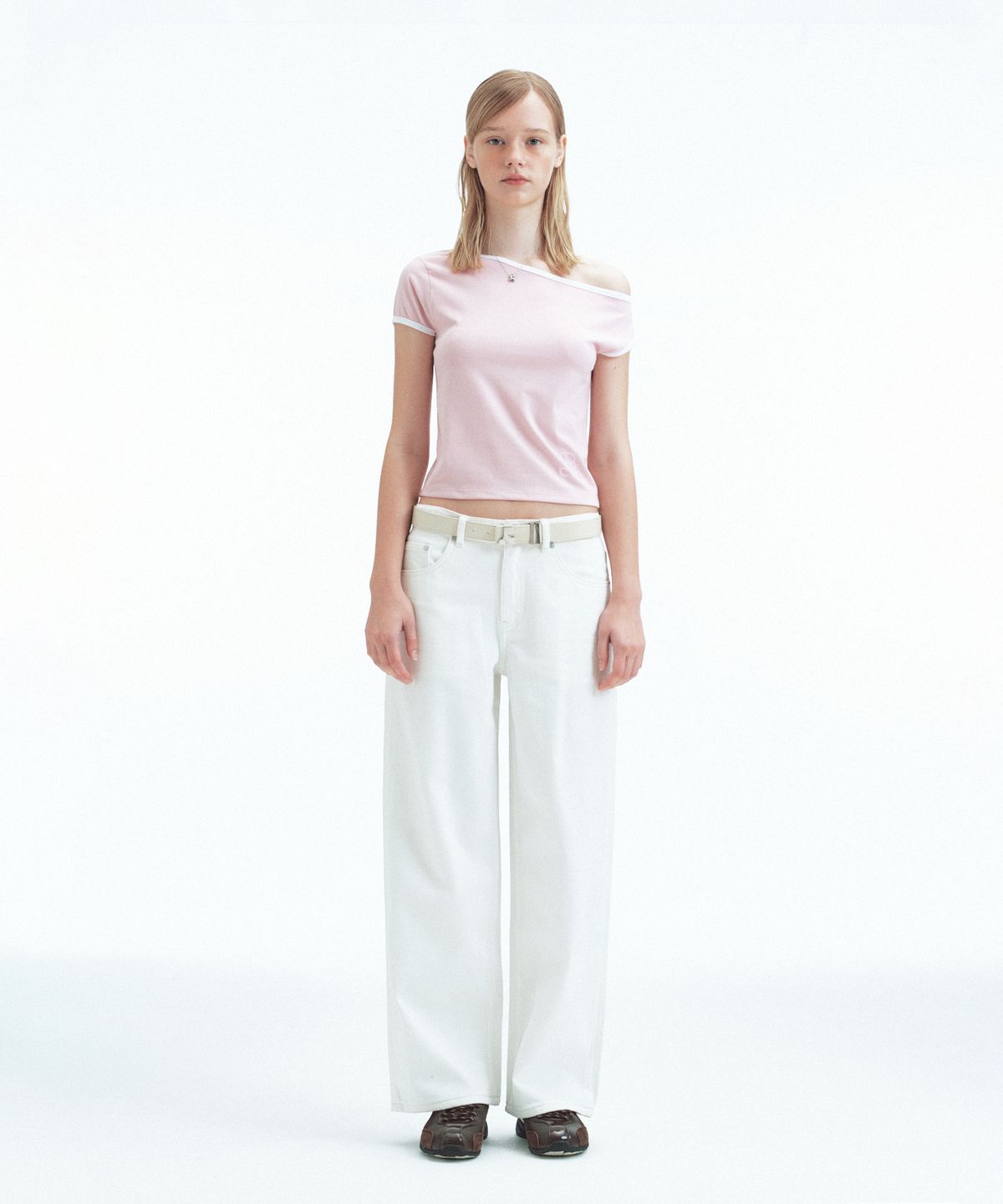 레스트앤레크레이션(REST&RECREATION) ONE SHOULDER T-SHIRT - PINK