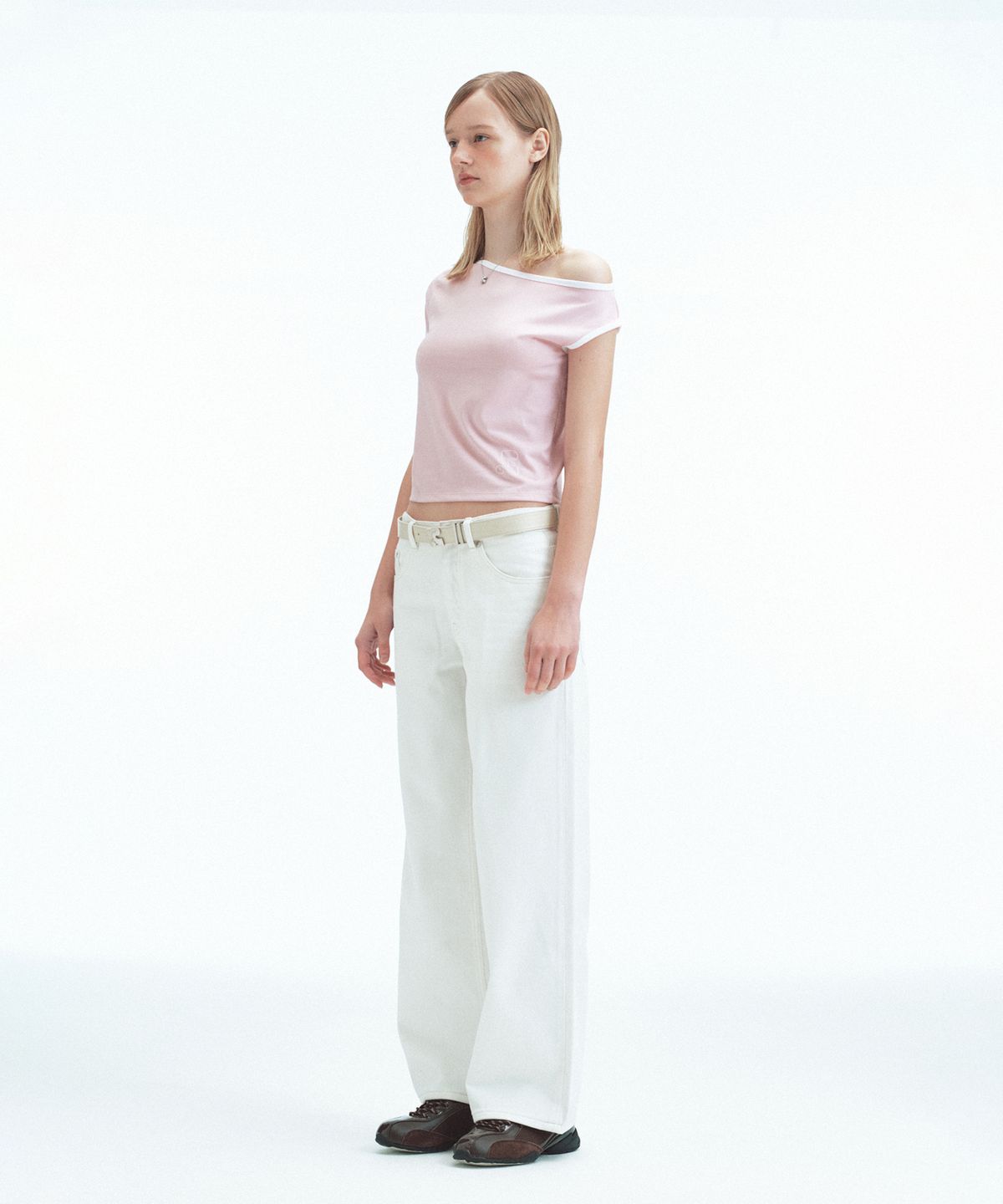 레스트앤레크레이션(REST&RECREATION) ONE SHOULDER T-SHIRT - PINK