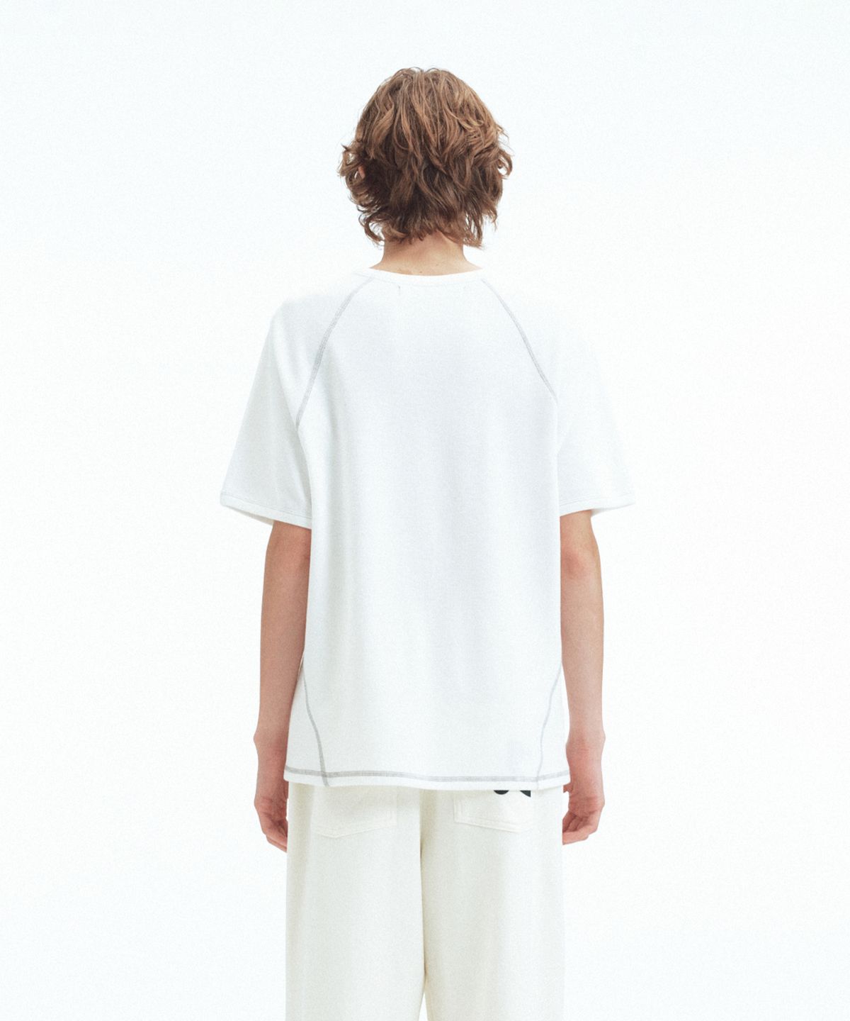 레스트앤레크레이션(REST&RECREATION) WAFFLE RAGLAN T-SHIRT - WHITE