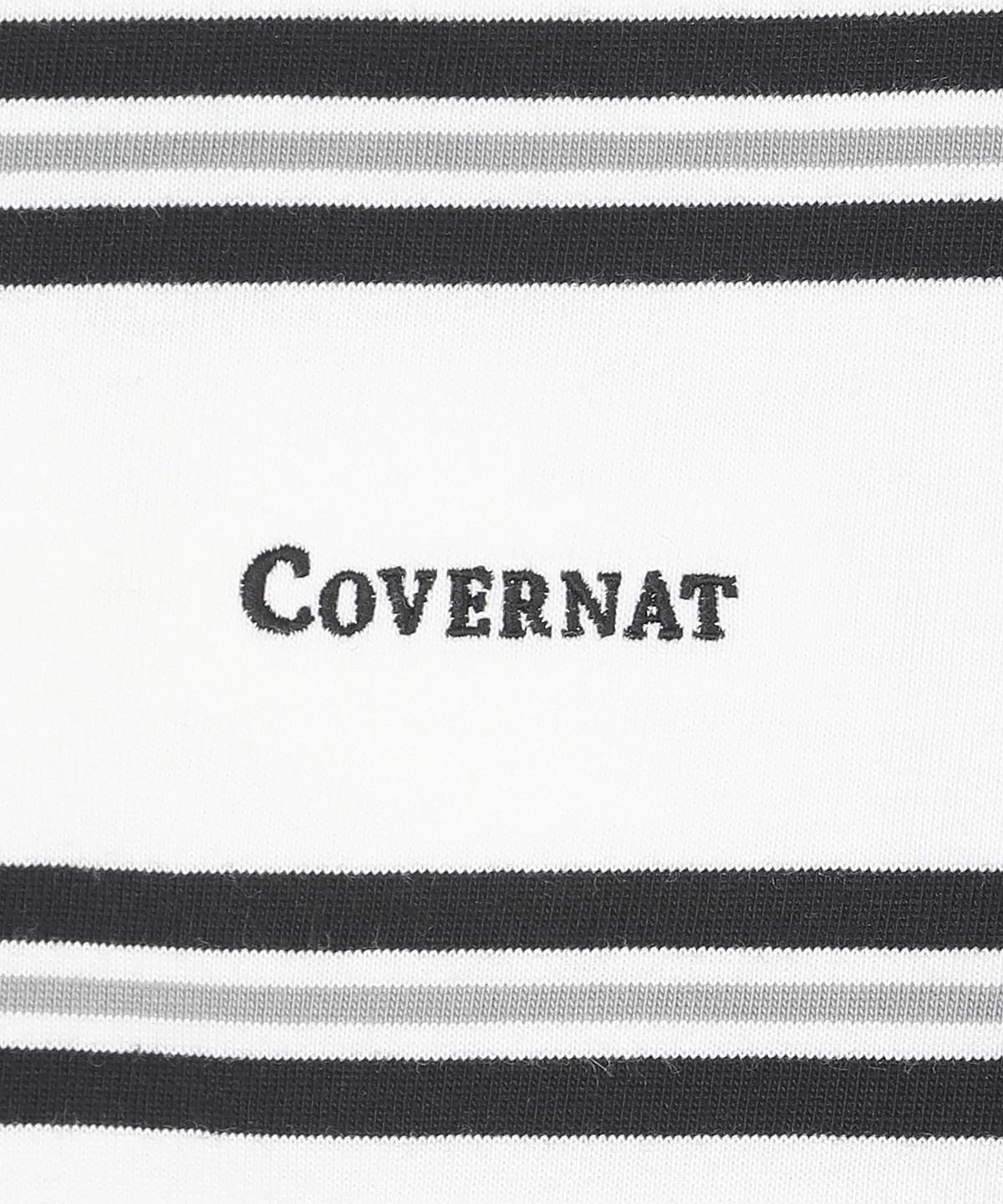 커버낫 키즈(COVERNAT KIDS) 워드마크 스트라이프 롱슬리브 화이트 CK2601LT26WH