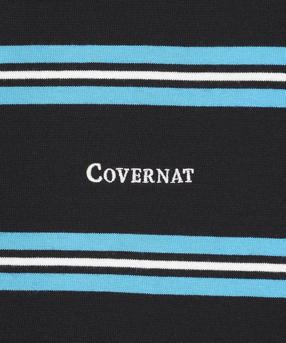 커버낫 키즈(COVERNAT KIDS) 워드마크 스트라이프 롱슬리브 블랙 CK2601LT26BK