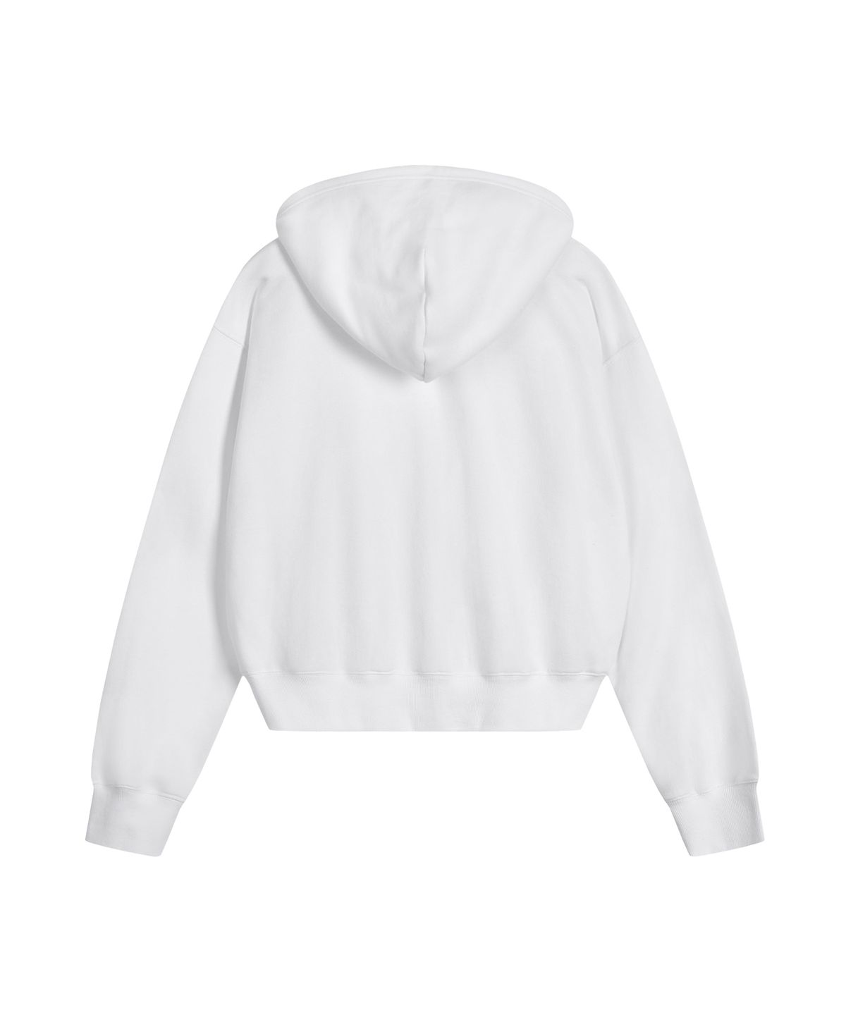 레스트앤레크레이션(REST&RECREATION) V-NECK CROPPED HOODIE - WHITE