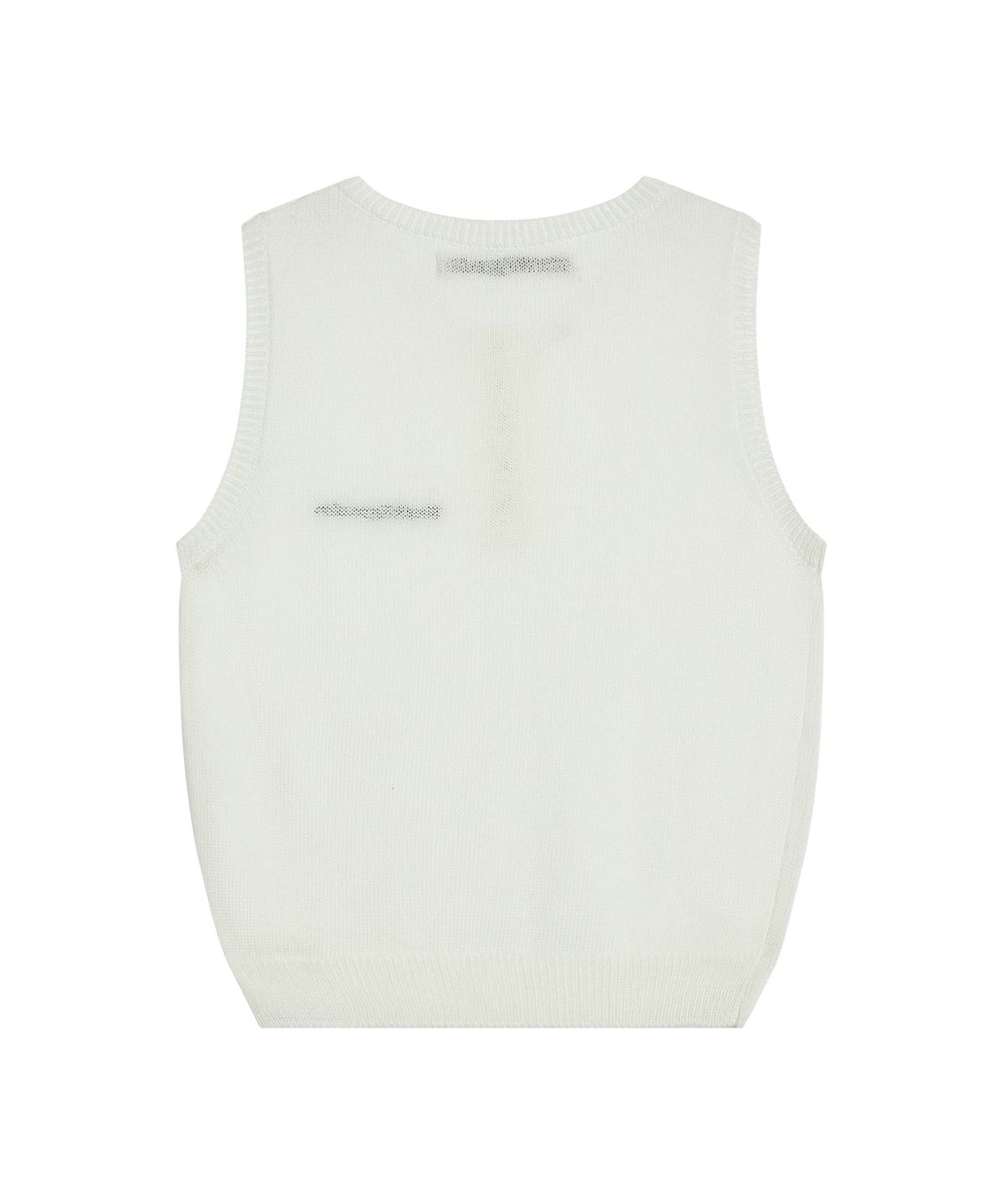 레스트앤레크레이션(REST&RECREATION) HALF BUTTON-UP KNIT VEST - IVORY