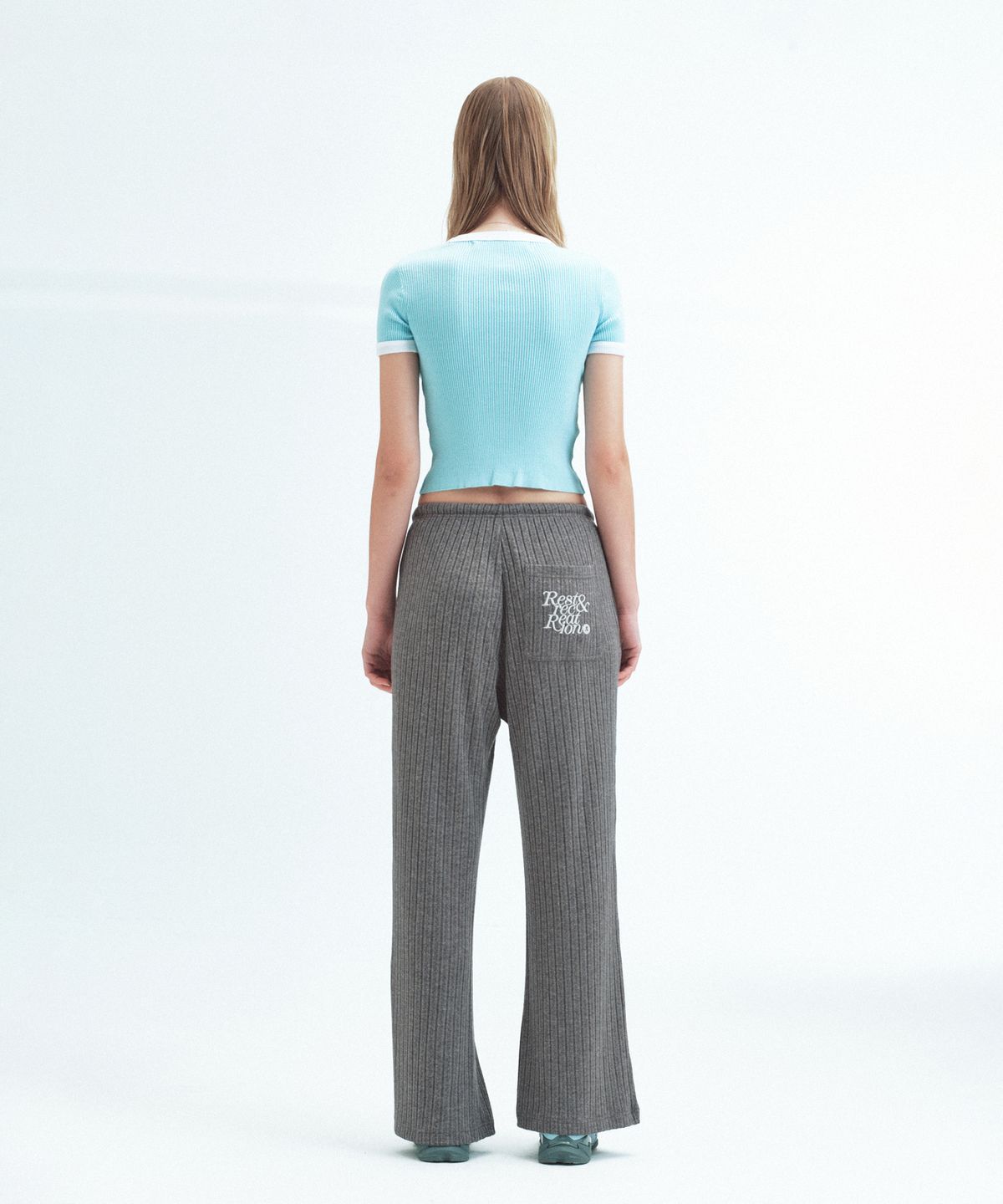 레스트앤레크레이션(REST&RECREATION) RIBBED COLORATION KNIT - SKY BLUE