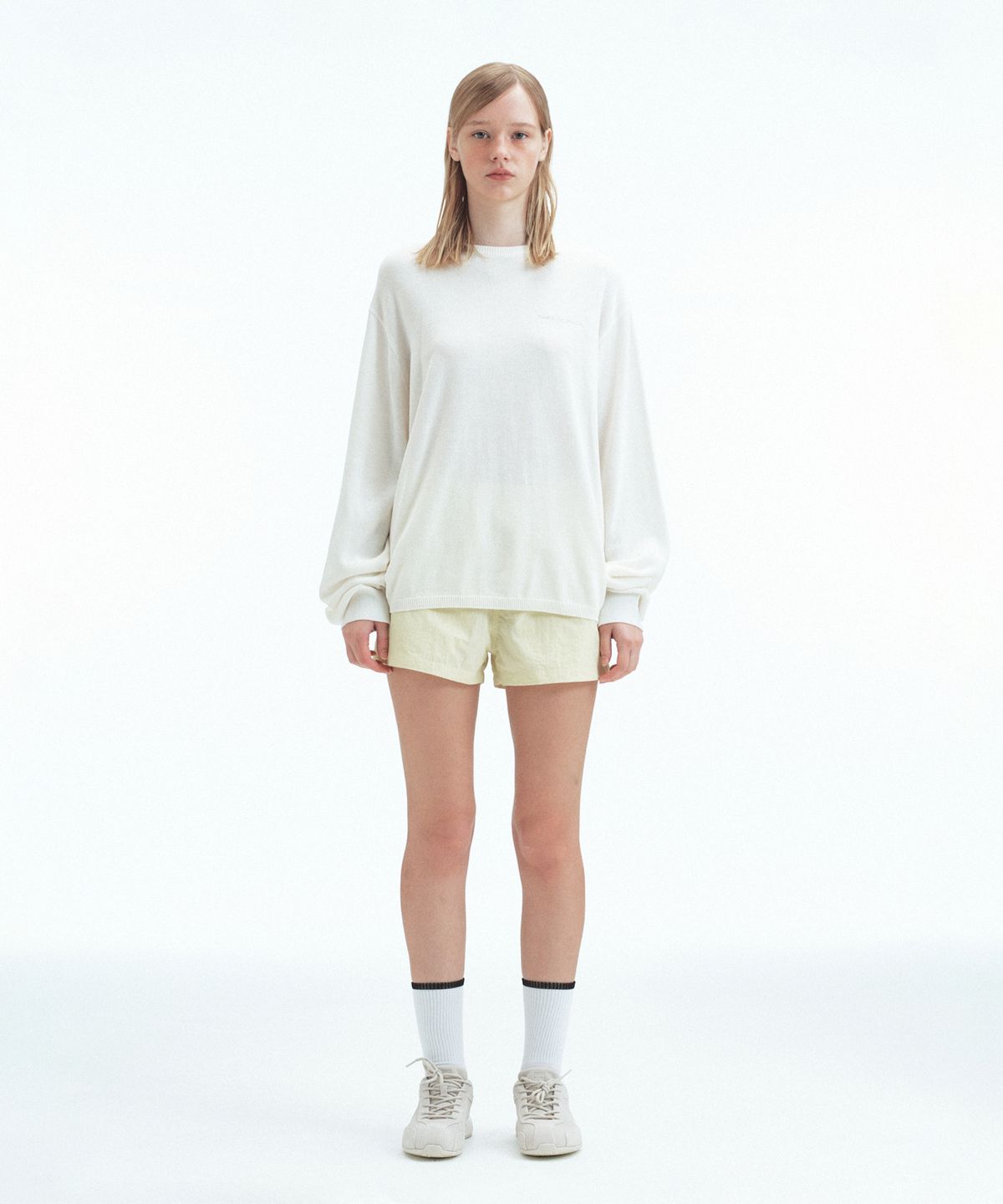 레스트앤레크레이션(REST&RECREATION) LAYERED CREW NECK KNIT - IVORY