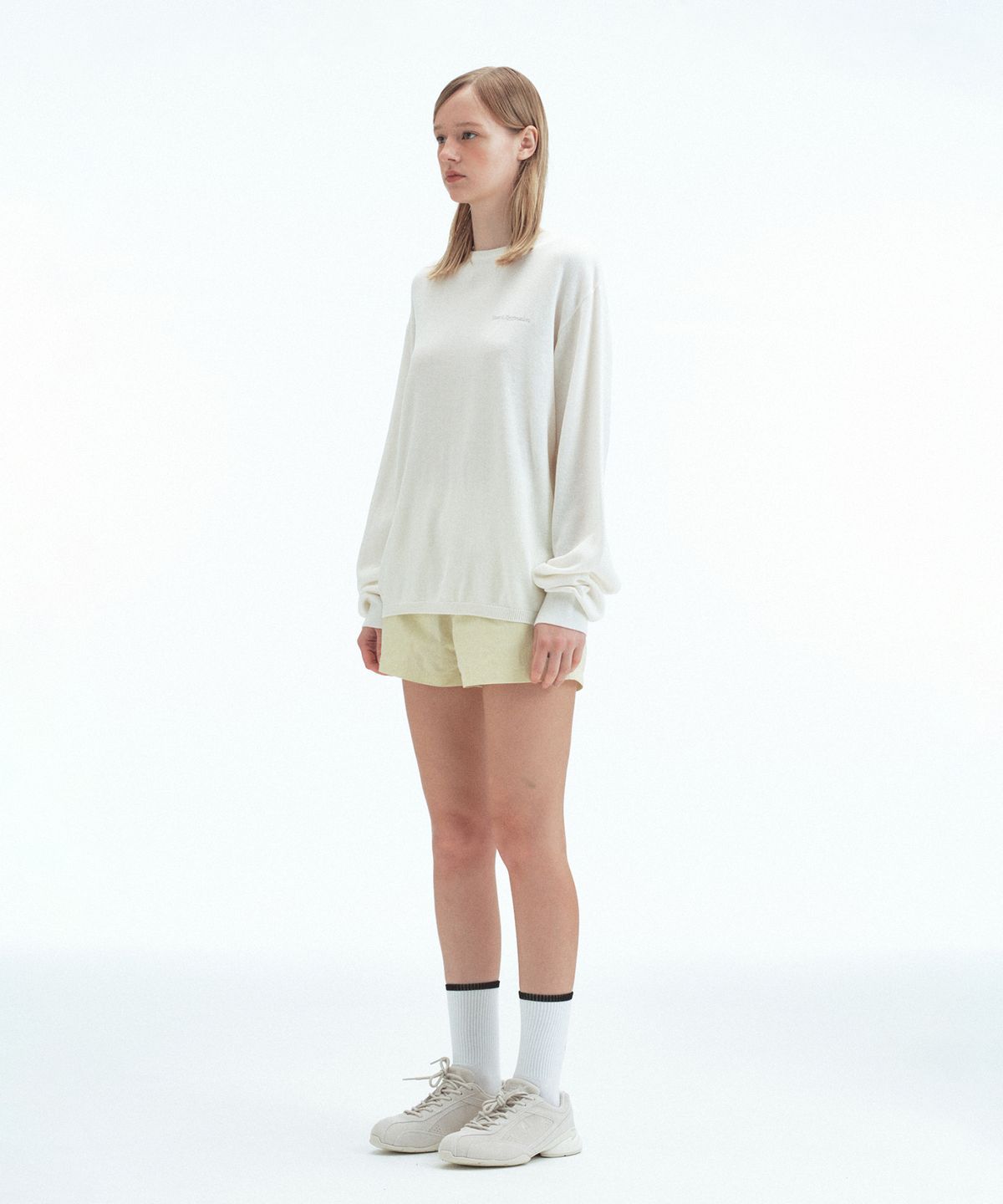 레스트앤레크레이션(REST&RECREATION) LAYERED CREW NECK KNIT - IVORY